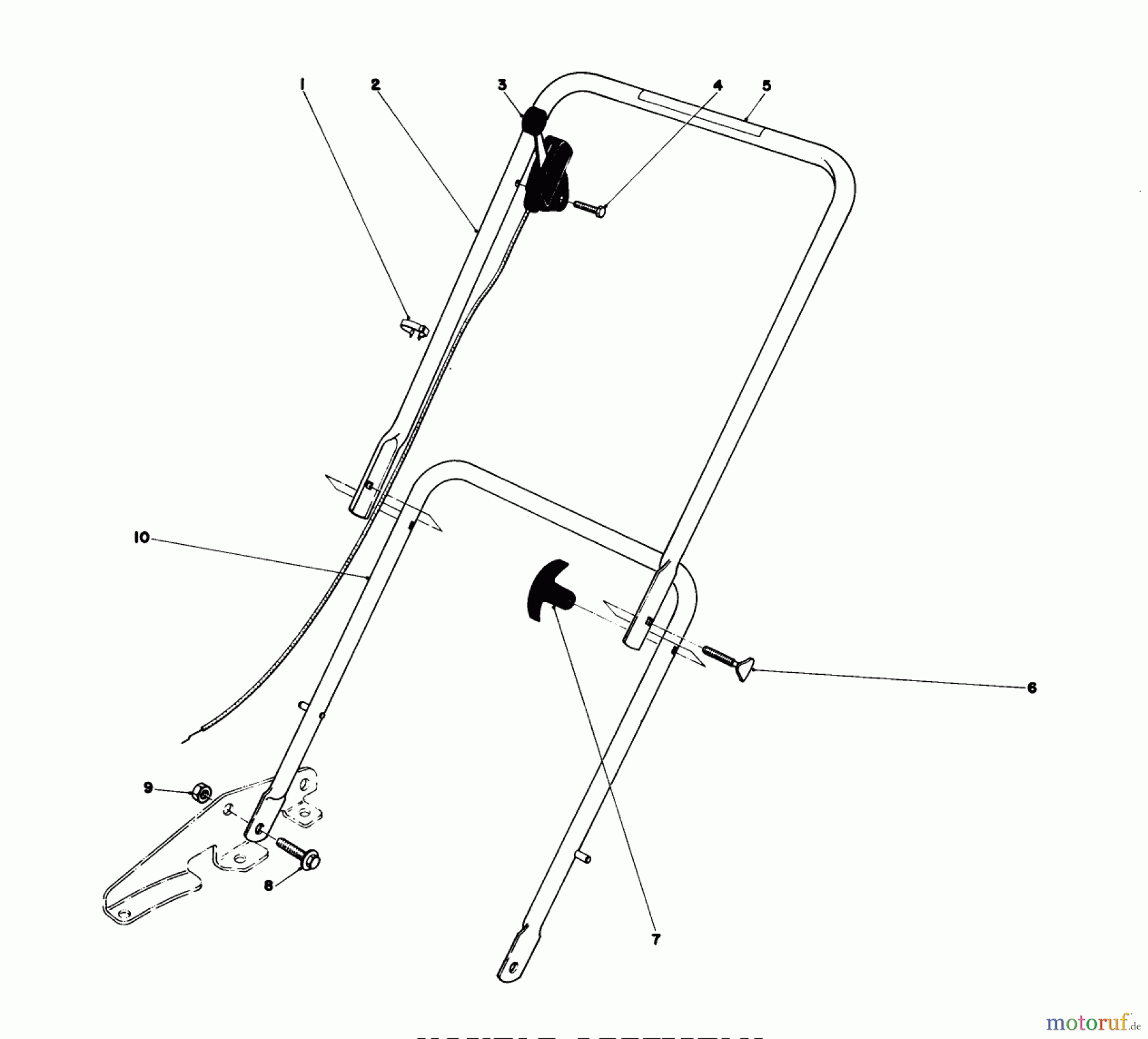  Toro Neu Mowers, Walk-Behind Seite 1 18017 - Toro Lawnmower, 1980 (0000001-0999999) HANDLE ASSEMBLY