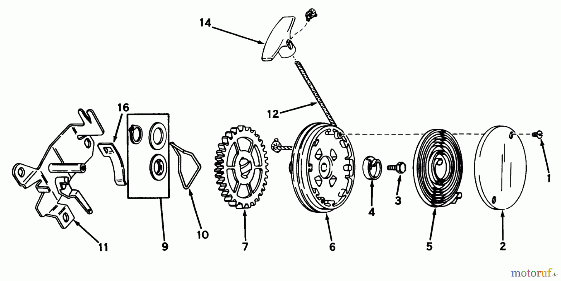  Toro Neu Mowers, Walk-Behind Seite 1 18060 - Toro Lawnmower, 1979 (9000001-9999999) REWIND STARTER NO. 590519