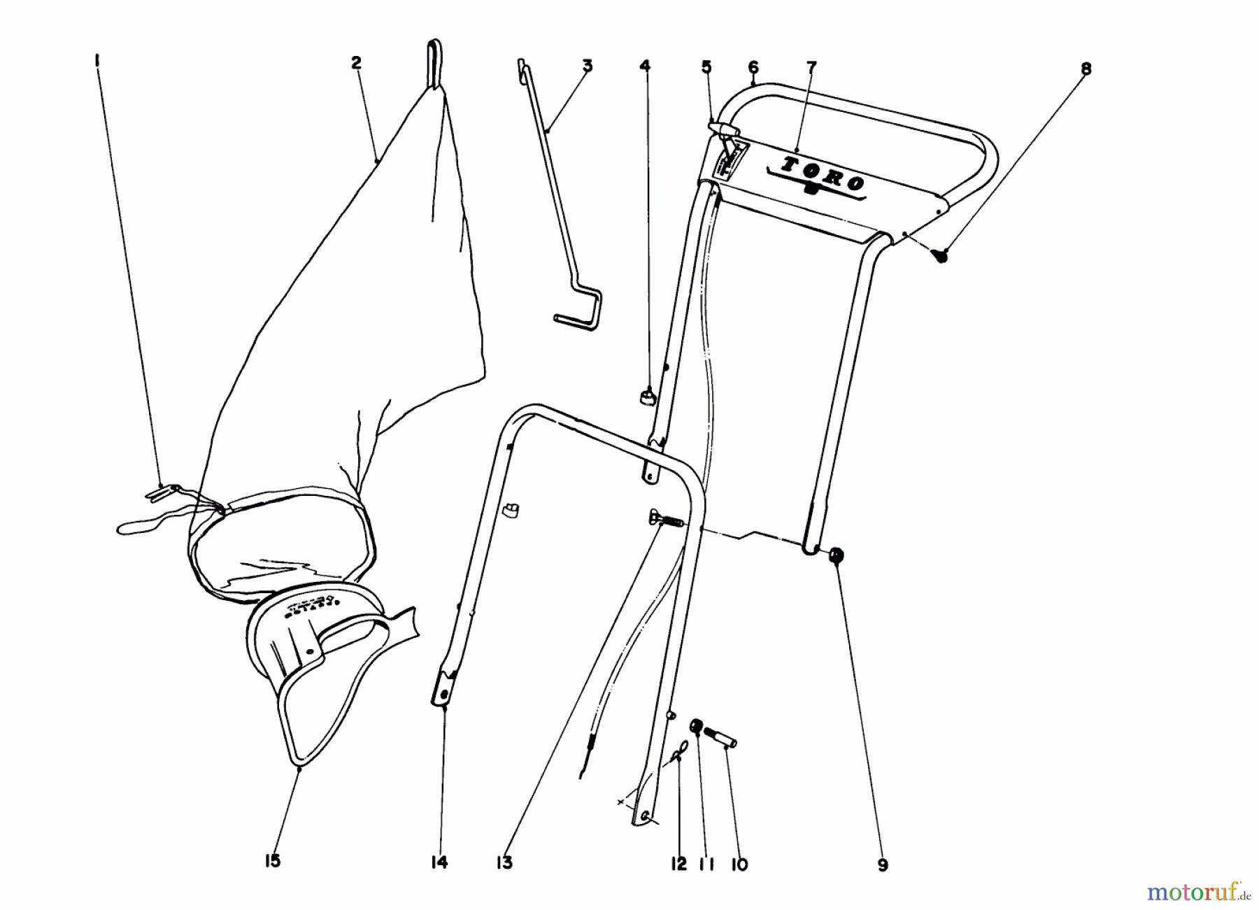  Toro Neu Mowers, Walk-Behind Seite 1 20600 - Toro Lawnmower, 1971 (1000001-1999999) HANDLE ASSEMBLY MODEL NOS. 18400 & 19500