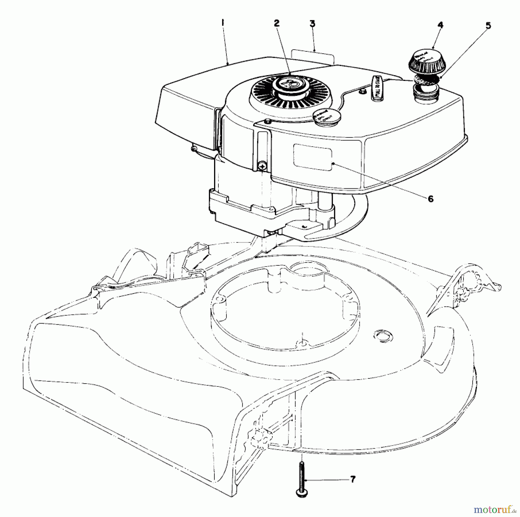  Toro Neu Mowers, Walk-Behind Seite 2 21500 - Toro Guardian Lawnmower, 1974 (4000001-4999999) ENGINE ASSEMBLY