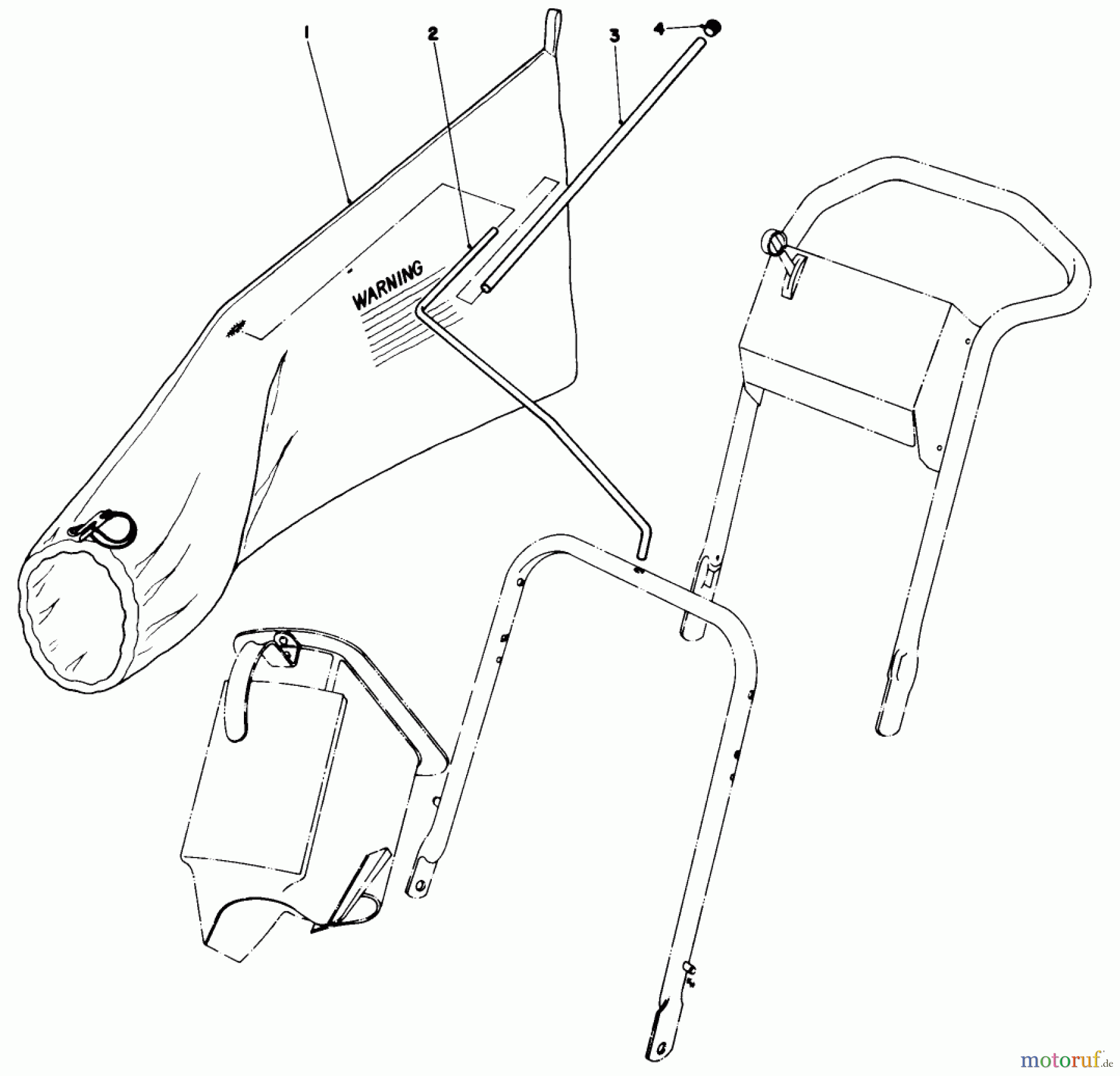  Toro Neu Mowers, Walk-Behind Seite 1 19477 - Toro Guardian Lawnmower, 1977 (7000001-7999999) GIANT BAG KIT NO. 22-4810 (OPTIONAL)