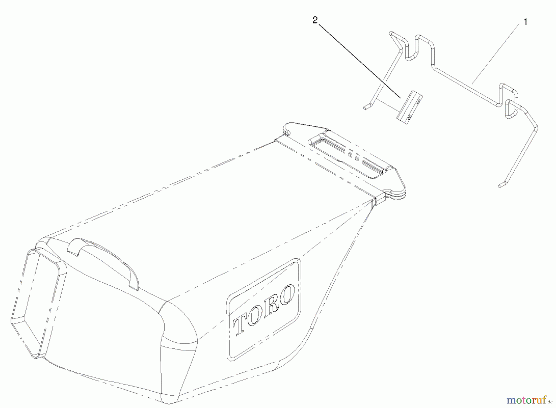  Toro Neu Mowers, Walk-Behind Seite 1 20035 (R-21SE) - Toro Recycler Mower, R-21SE, 2001 (210000001-210999999) HANGER & CLAMP ASSEMBLY