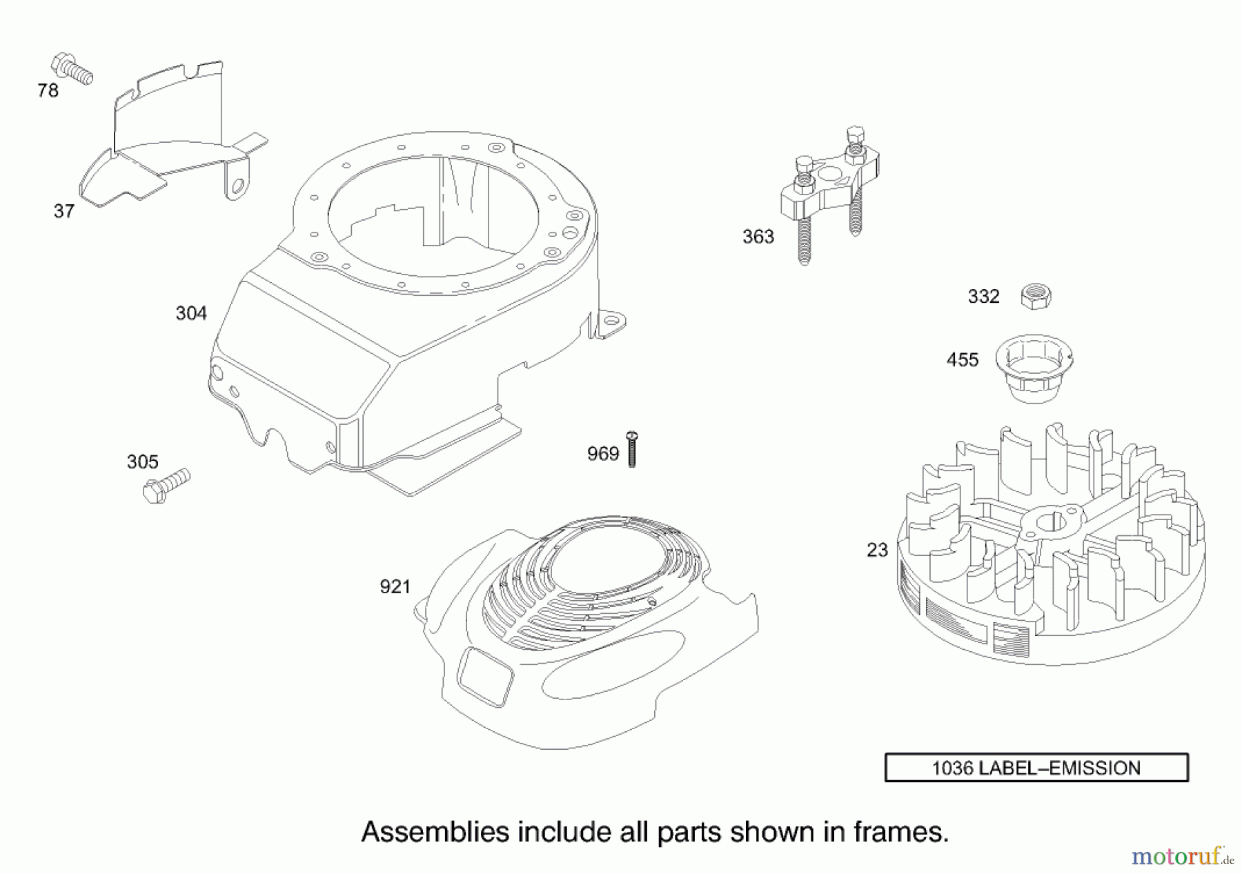  Toro Neu Mowers, Walk-Behind Seite 1 20036 - Toro Super Recycler Mower, 2004 (240000001-240999999) BLOWER HOUSING ASSEMBLY BRIGGS AND STRATTON MODEL 123K02-0114-E1