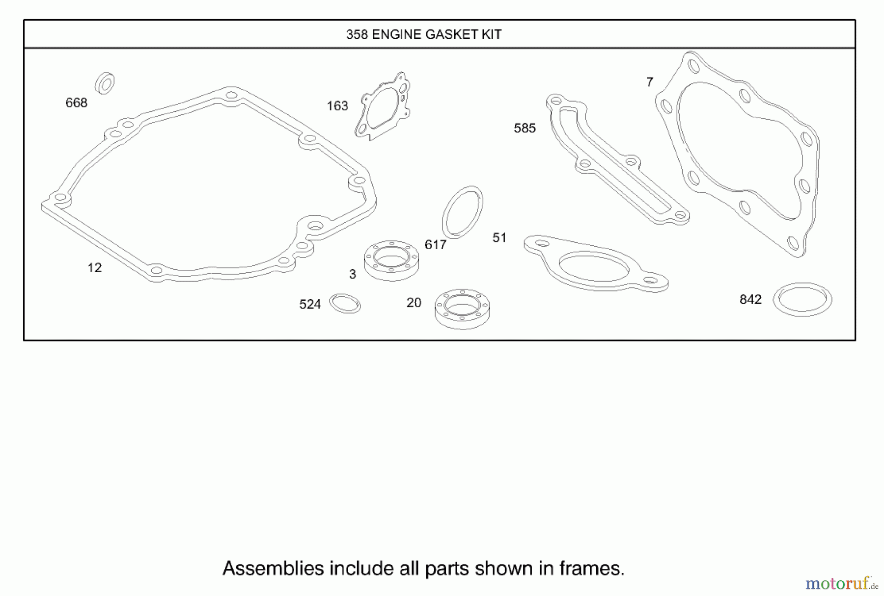  Toro Neu Mowers, Walk-Behind Seite 1 20036 - Toro Super Recycler Mower, 2003 (230000001-230999999) GASKET ASSEMBLY BRIGGS AND STRATTON MODEL 123K02-0114-E1