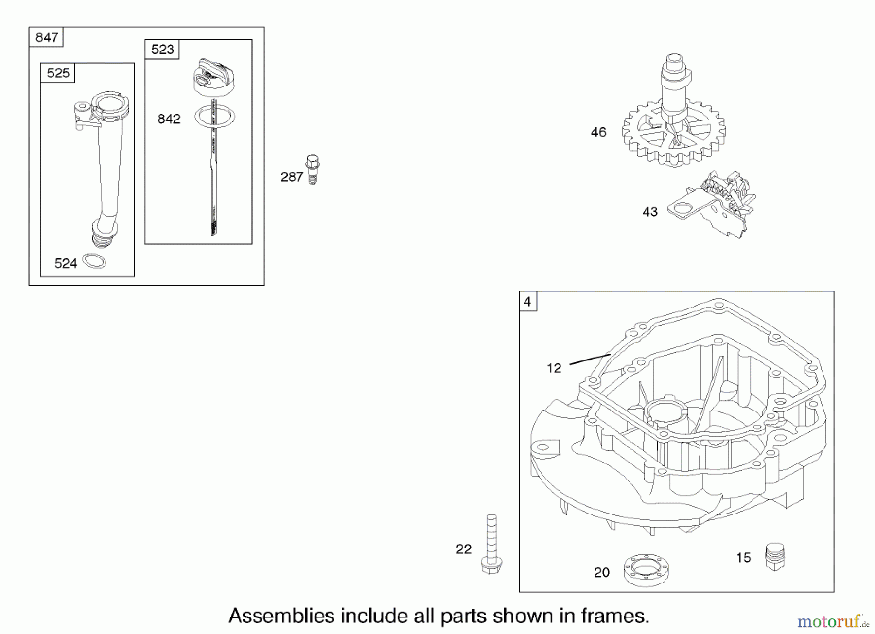  Toro Neu Mowers, Walk-Behind Seite 1 20038 - Toro Super Recycler Mower with Bag, 2002 (220000001-220999999) CRANKCASE ASSEMBLY ENGINE BRIGGS AND STRATTON MODEL 122602-0111-E1