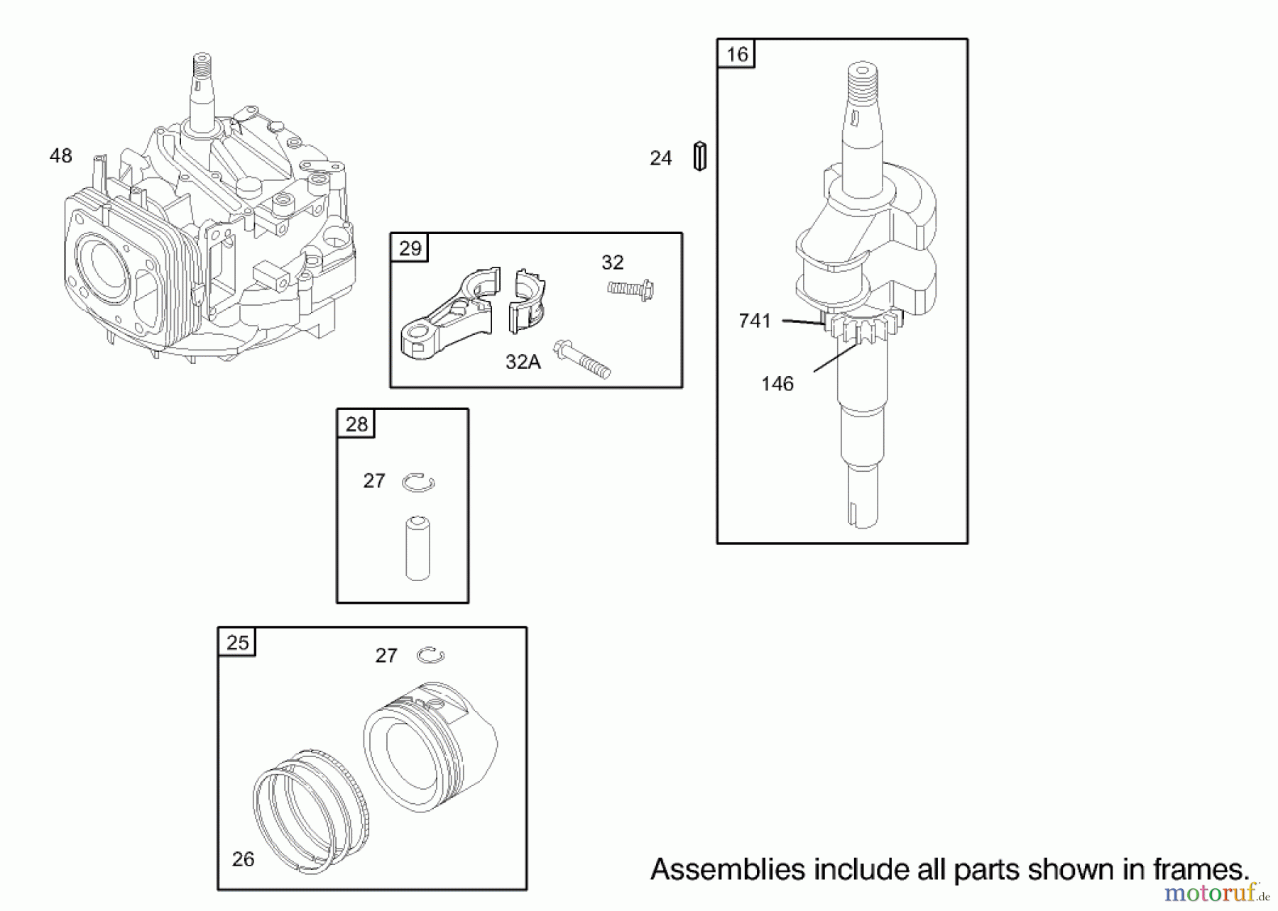  Toro Neu Mowers, Walk-Behind Seite 1 20038 - Toro Super Recycler Mower with Bag, 2004 (240000001-240999999) CRANKSHAFT ASSEMBLY BRIGGS AND STRATTON MODEL 122602-0111-E1