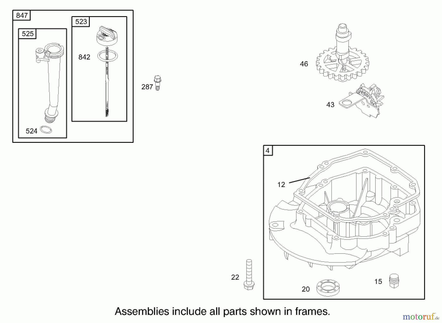  Toro Neu Mowers, Walk-Behind Seite 1 20039 - Toro Super Recycler Mower with Bag, 2004 (240000001-240999999) CRANKCASE ASSEMBLY BRIGGS AND STRATTON MODEL 122607-0118-E1