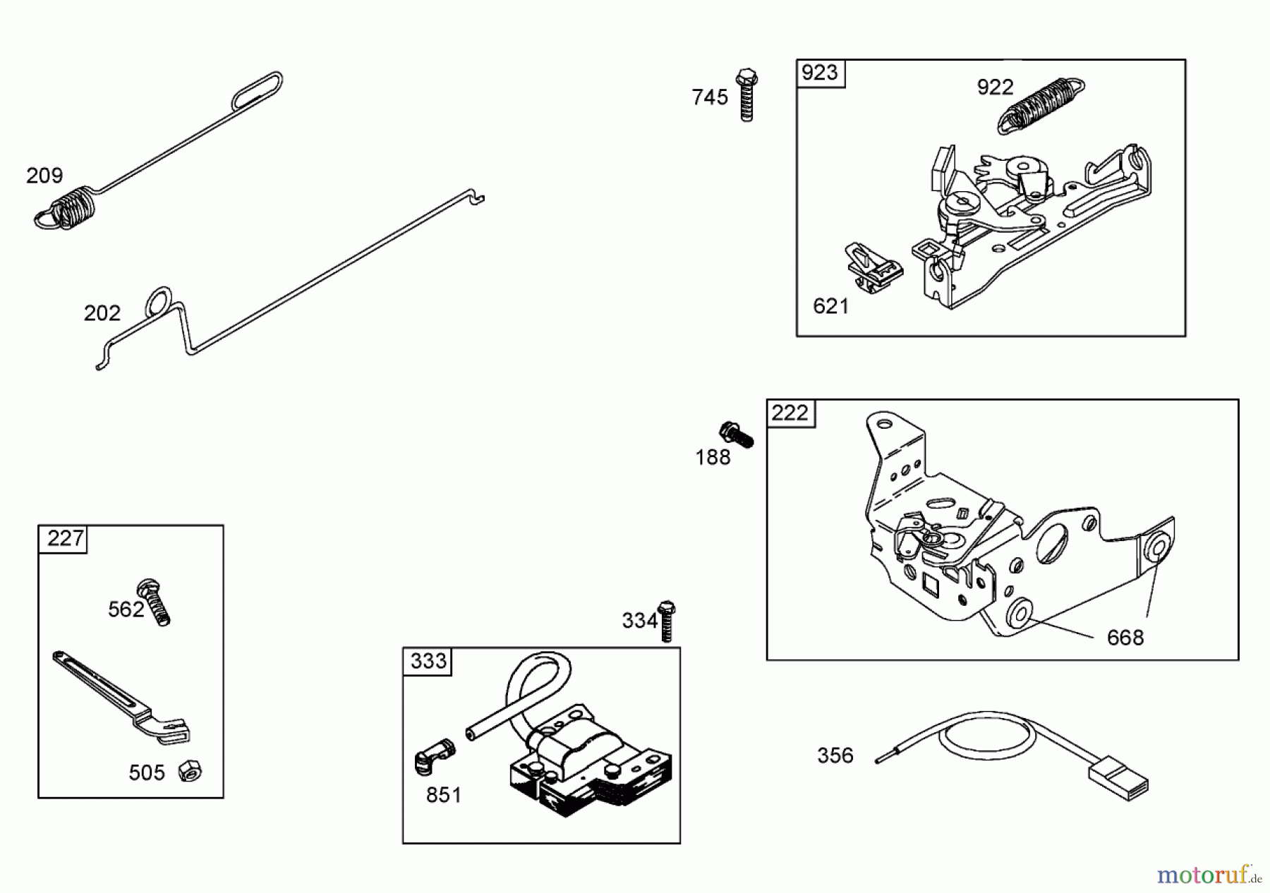  Toro Neu Mowers, Walk-Behind Seite 1 20053 - Toro Super Recycler Lawn Mower, 2005 (250000001-250999999) GOVERNOR ASSEMBLY BRIGGS AND STRATTON 125K02-0189-E1