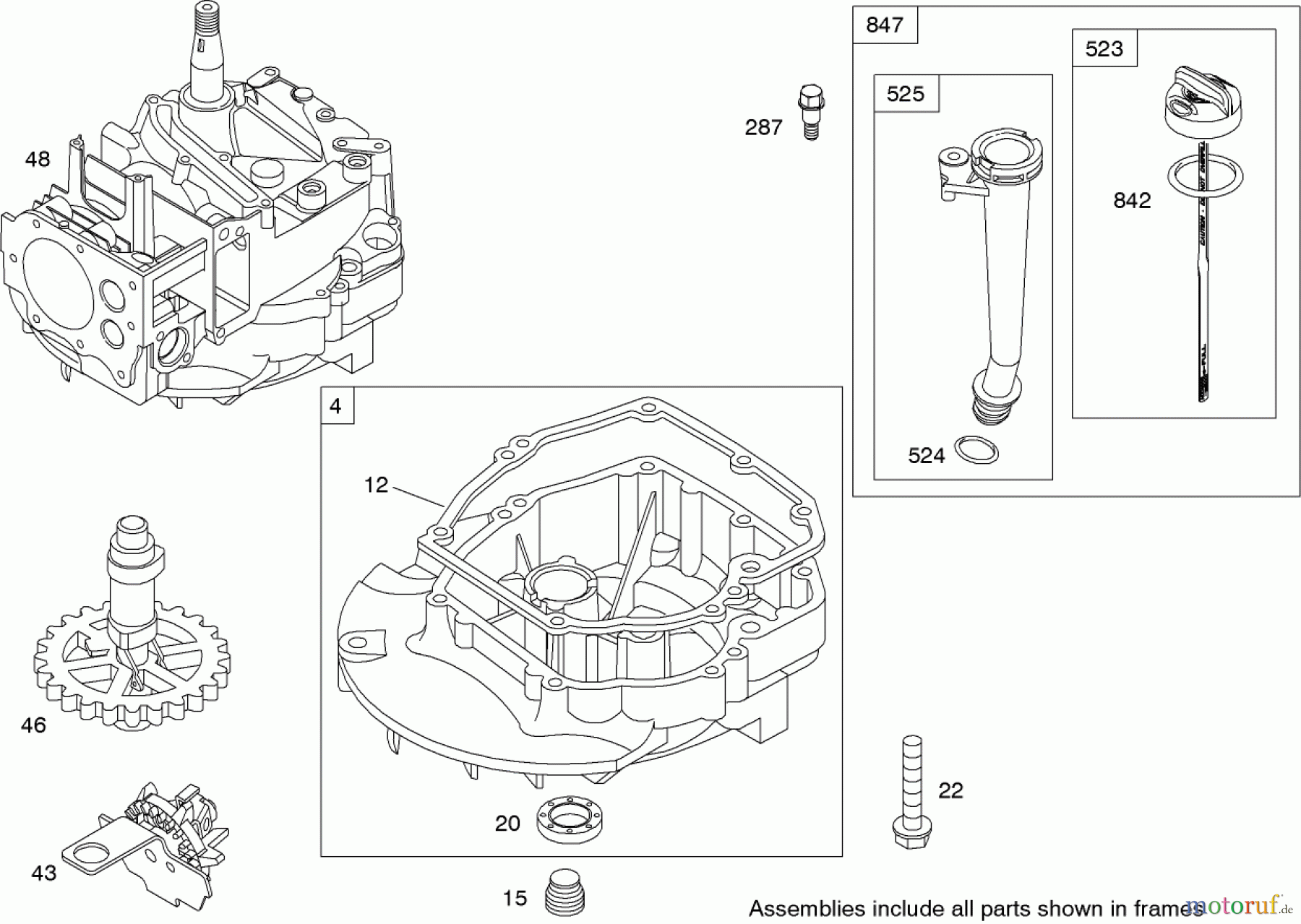  Toro Neu Mowers, Walk-Behind Seite 1 20056 - Toro Super Recycler Lawn Mower, 2007 (270000001-270999999) CRANKCASE ASSEMBLY BRIGGS AND STRATTON 126T02-0209-B1