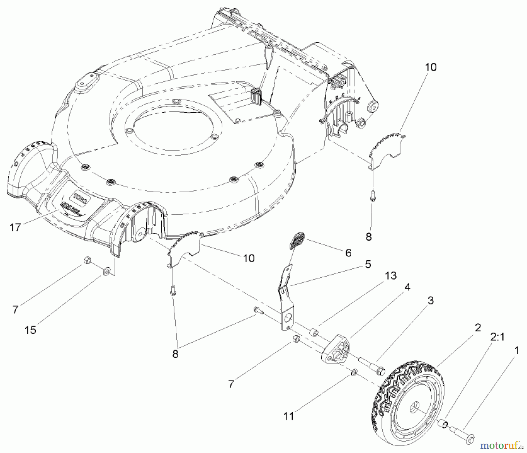  Toro Neu Mowers, Walk-Behind Seite 1 20058 - Toro Super Recycler Lawn Mower, 2005 (250000001-250999999) HEIGHT-OF-CUT ASSEMBLY