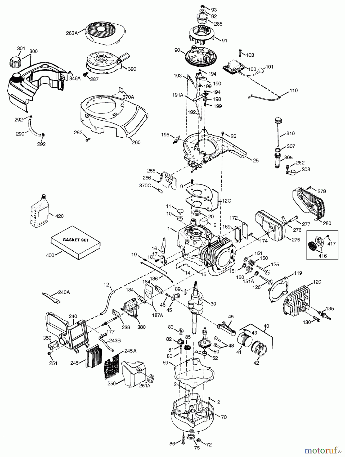  Toro Neu Mowers, Walk-Behind Seite 1 20061 - Toro Recycler Mower, with Bag, 1999 (9900001-9999999) TECUMSEH ENGINE MODEL VLV126-502080E