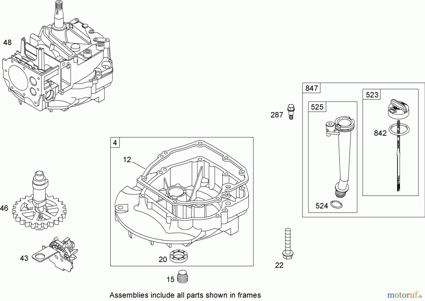  Toro Neu Mowers, Walk-Behind Seite 1 20062 - Toro Super Recycler Lawn Mower, 2007 (270000001-270999999) CRANKCASE ASSEMBLY BRIGGS AND STRATTON 126T07-0204-E1