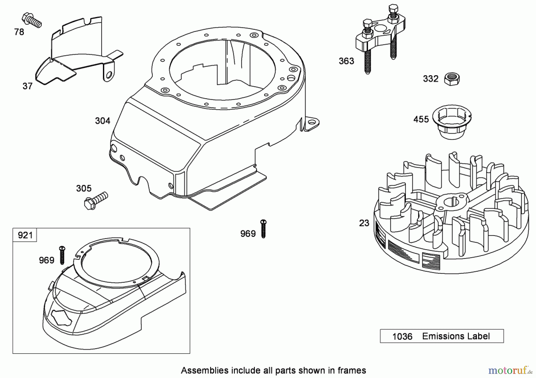  Toro Neu Mowers, Walk-Behind Seite 1 20090 - Toro Super Recycler Lawn Mower, 2008 (280000001-280999999) BLOWER HOUSING ASSEMBLY BRIGGS AND STRATTON 126T02-0224-B1