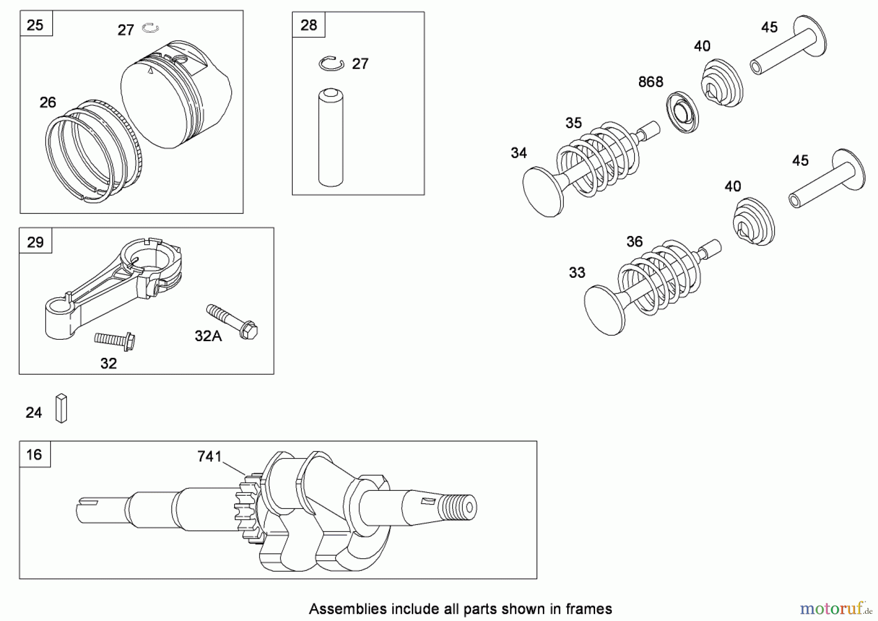  Toro Neu Mowers, Walk-Behind Seite 1 20090 - Toro Super Recycler Lawn Mower, 2008 (280000001-280999999) CRANKSHAFT ASSEMBLY BRIGGS AND STRATTON 126T02-0224-B1