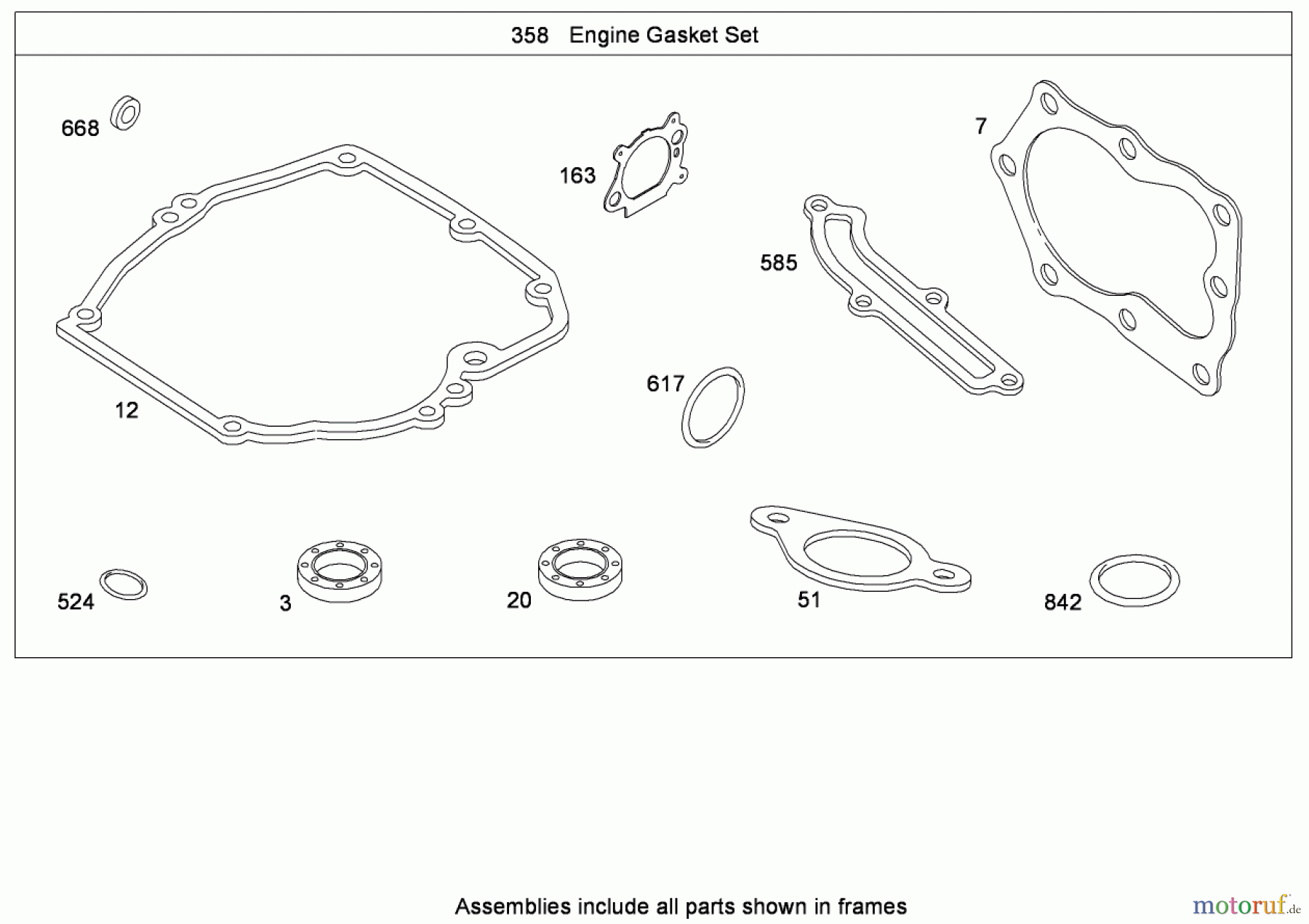  Toro Neu Mowers, Walk-Behind Seite 1 20090 - Toro Super Recycler Lawn Mower, 2008 (280000001-280999999) ENGINE GASKET SET BRIGGS AND STRATTON 126T02-0224-B1