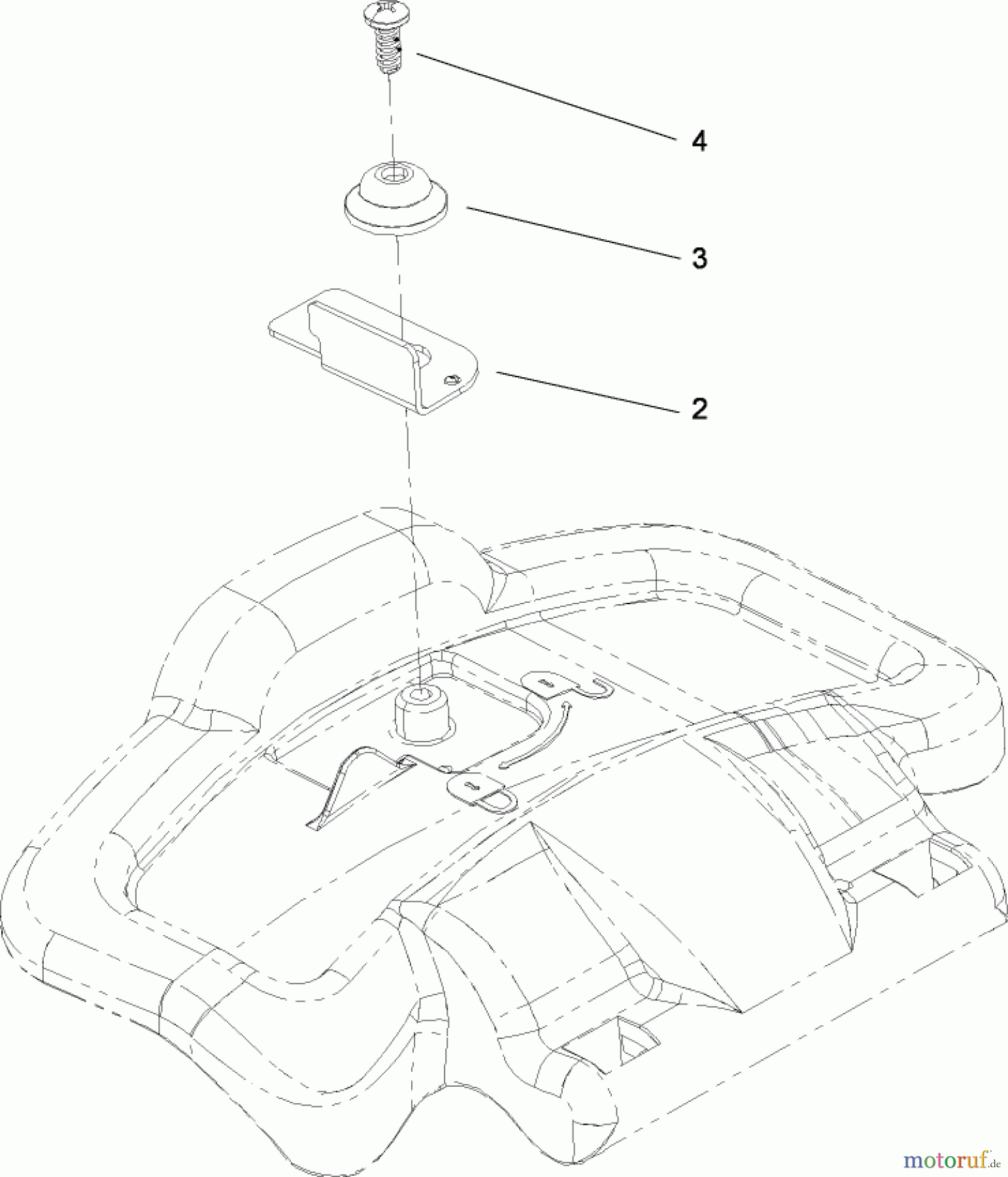  Toro Neu Mowers, Walk-Behind Seite 1 20091 - Toro Super Recycler Lawn Mower, 2008 (280000001-280999999) DISCHARGE DOOR ASSEMBLY 107-3717