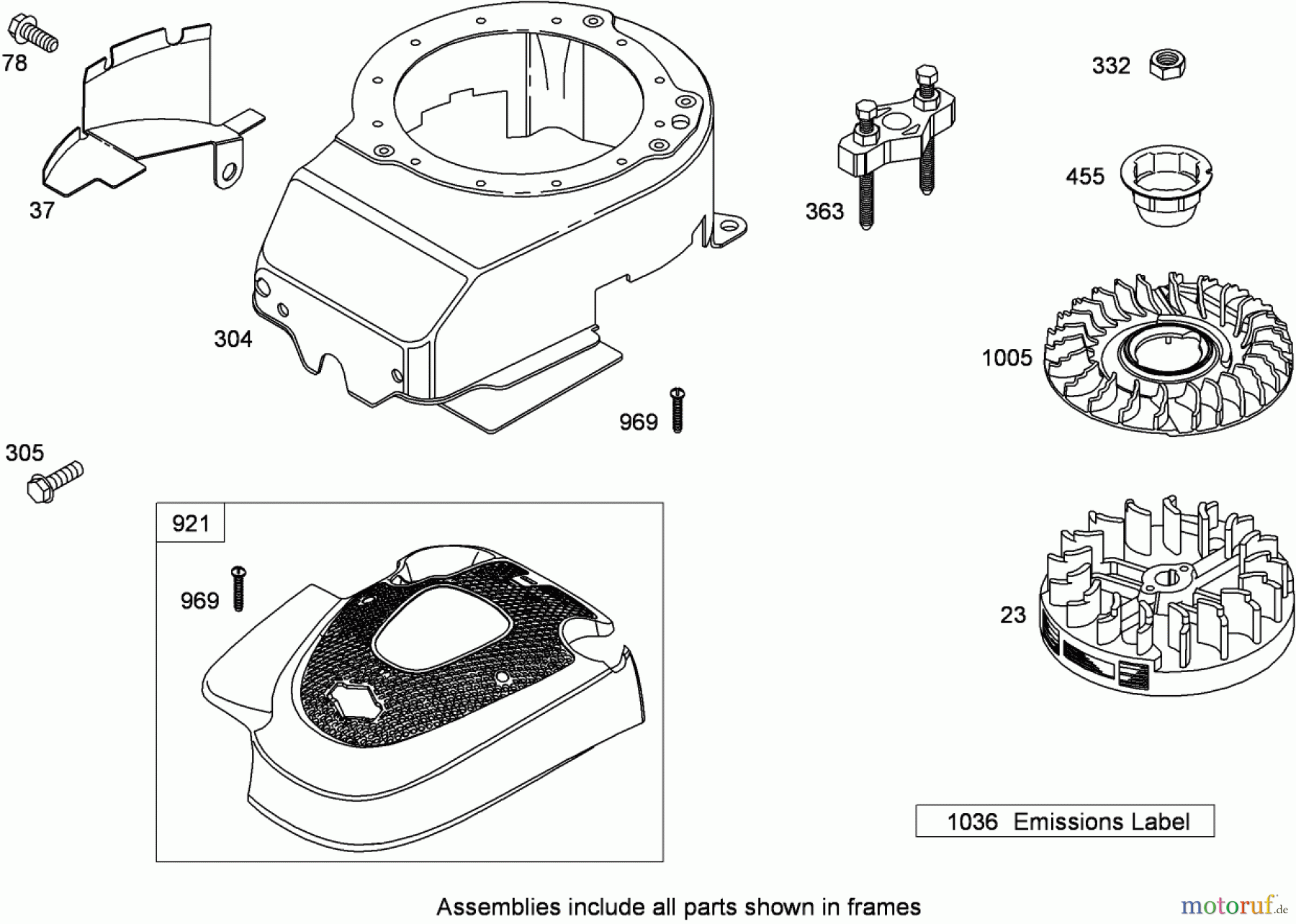  Toro Neu Mowers, Walk-Behind Seite 1 20093 - Toro Super Recycler Lawn Mower, 2008 (280000001-280999999) BLOWER HOUSING ASSEMBLY BRIGGS AND STRATTON 126T02-0225-B1