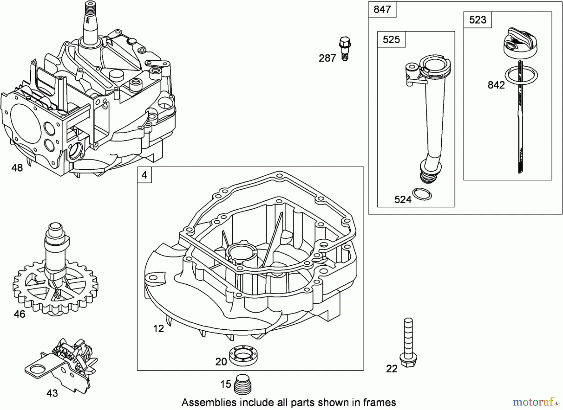  Toro Neu Mowers, Walk-Behind Seite 1 20093 - Toro Super Recycler Lawn Mower, 2008 (280000001-280999999) CRANKCASE ASSEMBLY BRIGGS AND STRATTON 126T02-0225-B1