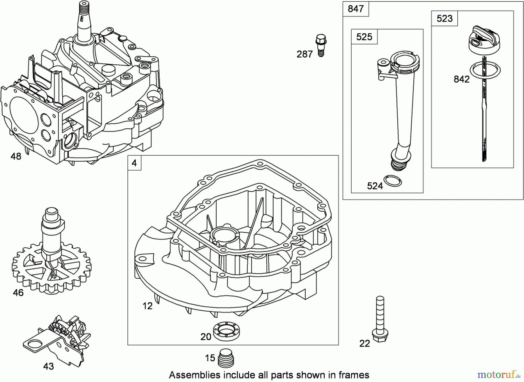  Toro Neu Mowers, Walk-Behind Seite 1 20095 - Toro Super Recycler Lawn Mower, 2008 (280000001-280999999) CRANKCASE ASSEMBLY BRIGGS AND STRATTON 126T07-0226-B1