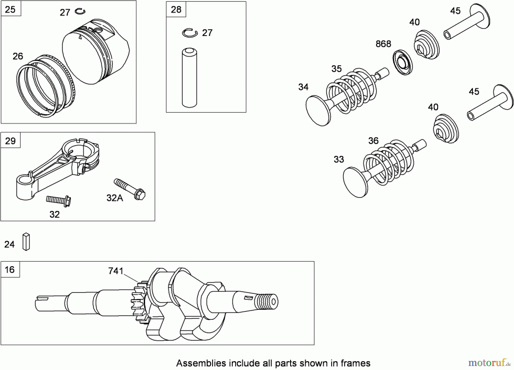  Toro Neu Mowers, Walk-Behind Seite 1 20095C - Toro Super Recycler Lawn Mower, 2008 (280000001-280999999) CRANKSHAFT ASSEMBLY BRIGGS AND STRATTON 126T07-0238-B1