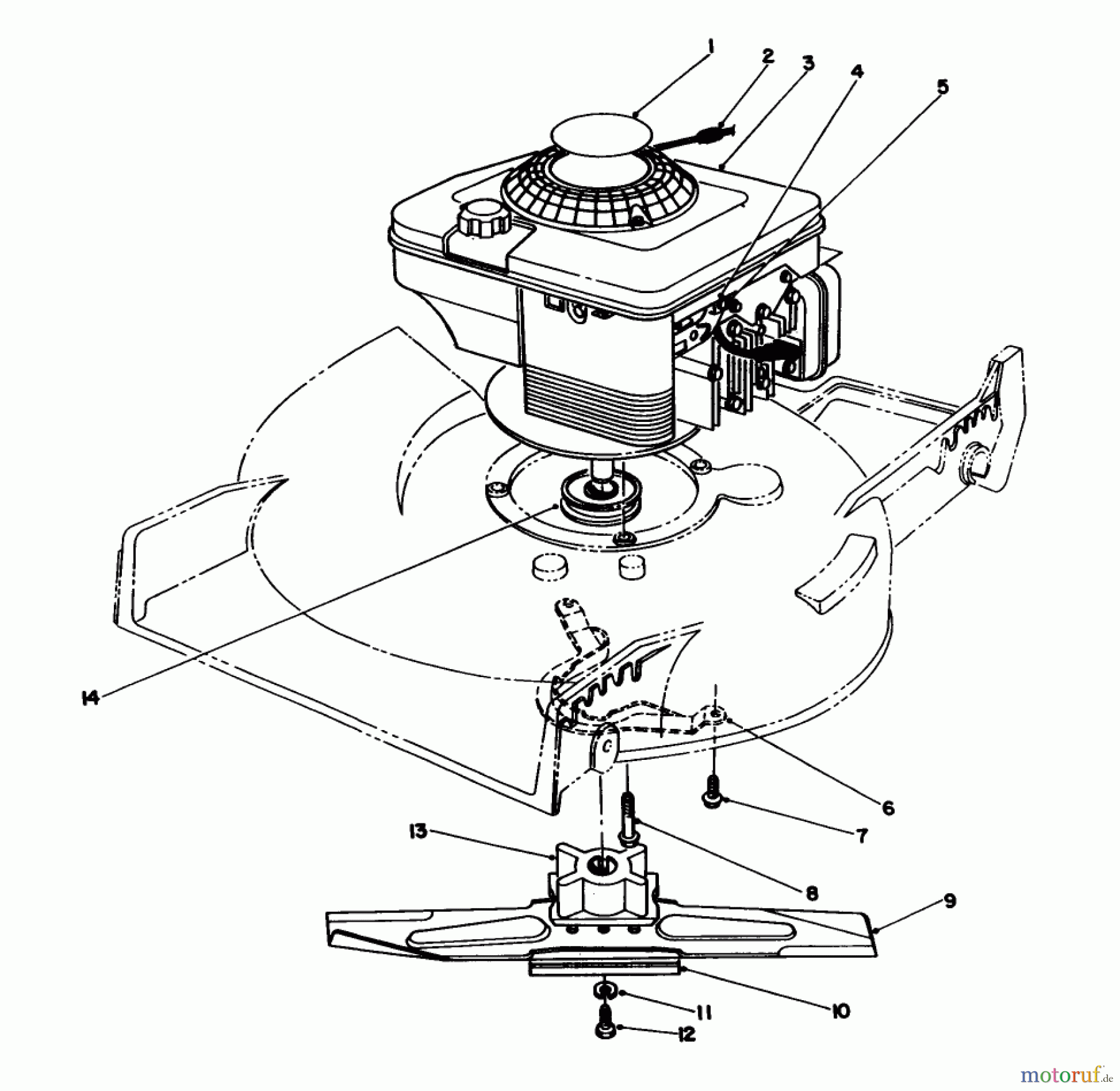  Toro Neu Mowers, Walk-Behind Seite 1 20214 - Toro Lawnmower, 1992 (2000001-2999999) ENGINE ASSEMBLY