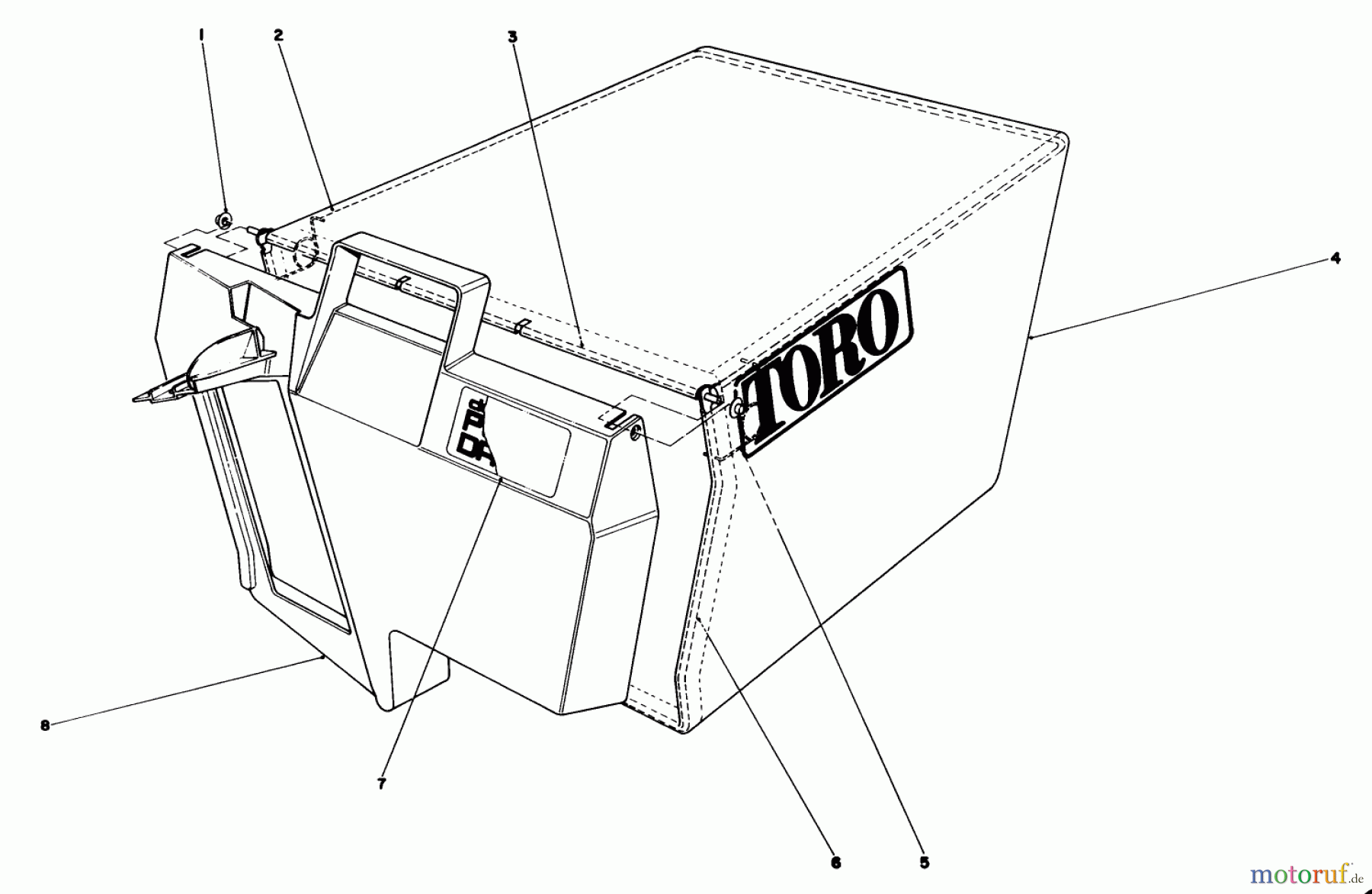  Toro Neu Mowers, Walk-Behind Seite 1 20214 - Toro Lawnmower, 1992 (2000001-2999999) GRASS BAG ASSEMBLY NO. 11-0189