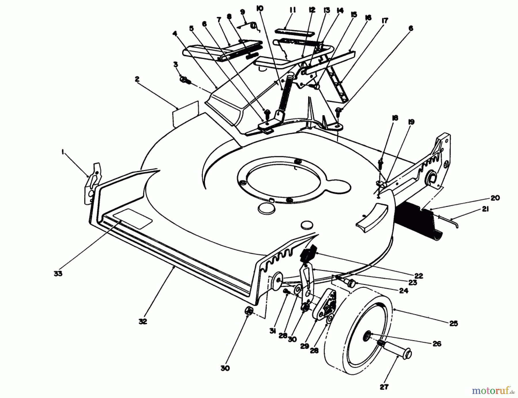  Toro Neu Mowers, Walk-Behind Seite 1 20215 - Toro Lawnmower, 1991 (1000001-1999999) HOUSING ASSEMBLY