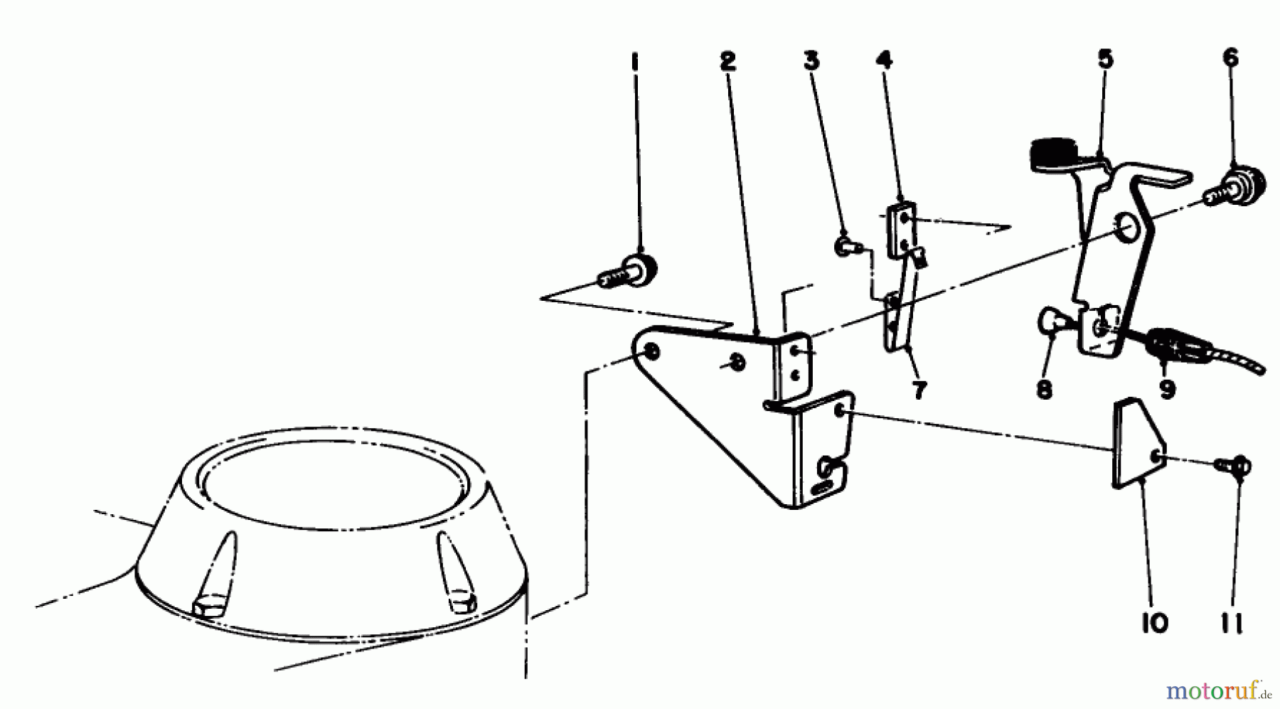  Toro Neu Mowers, Walk-Behind Seite 1 20321 - Toro Lawnmower, 1992 (2000001-2999999) BRAKE ASSEMBLY