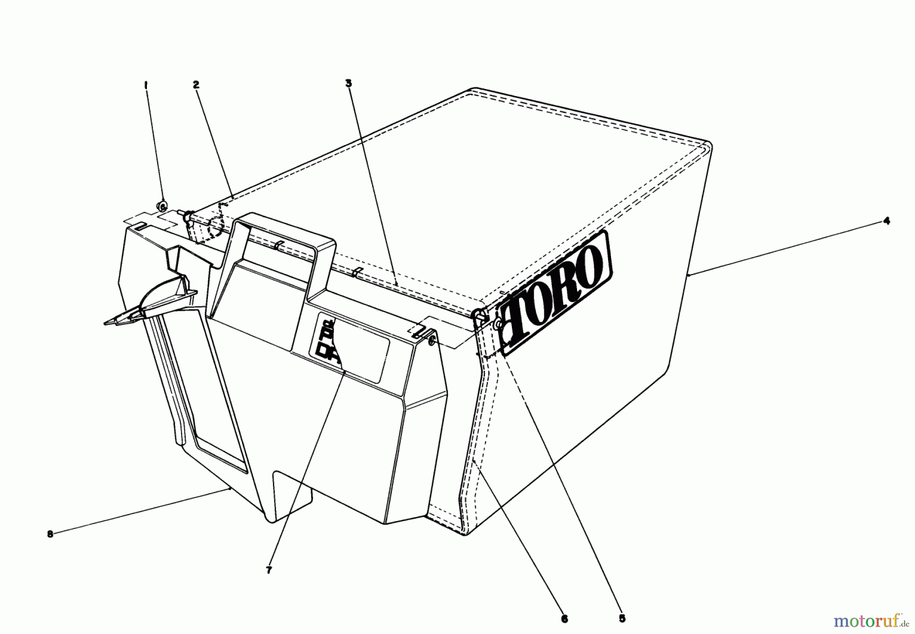  Toro Neu Mowers, Walk-Behind Seite 1 20324 - Toro Lawnmower, 1992 (2000001-2999999) GRASS BAG ASSEMBLY NO. 11-0189