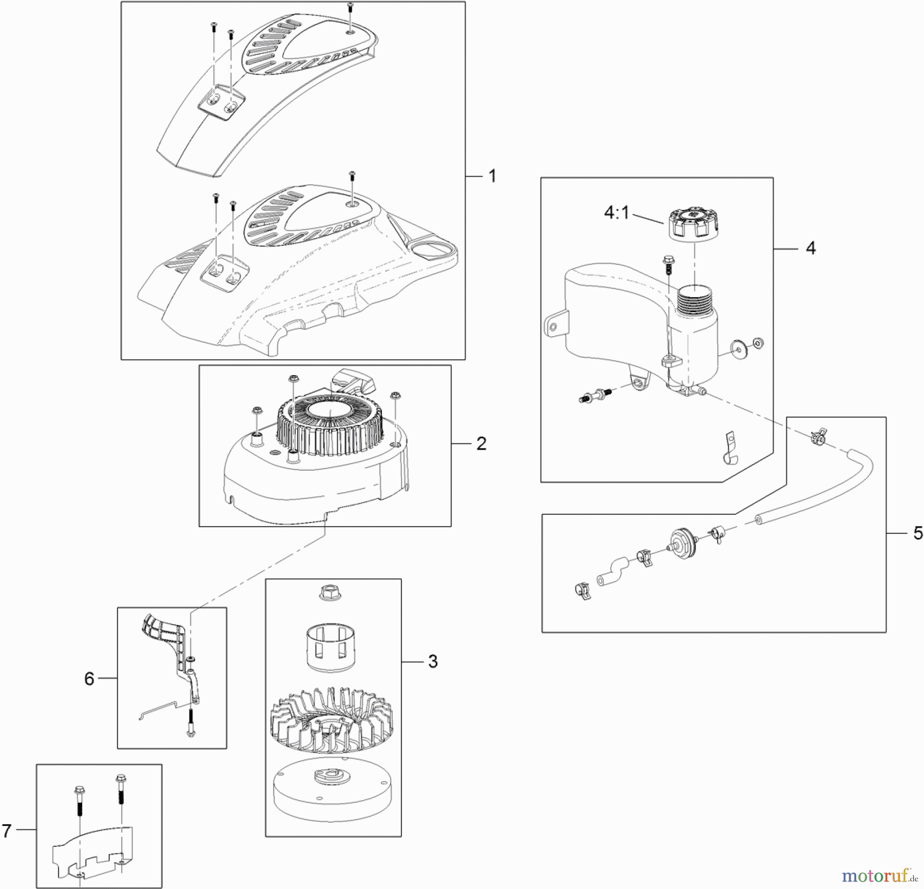  Toro Neu Mowers, Walk-Behind Seite 1 20380 - Toro Super Recycler Lawn Mower, 2012 (SN 312000001-312999999) ENGINE ASSEMBLY NO. 1