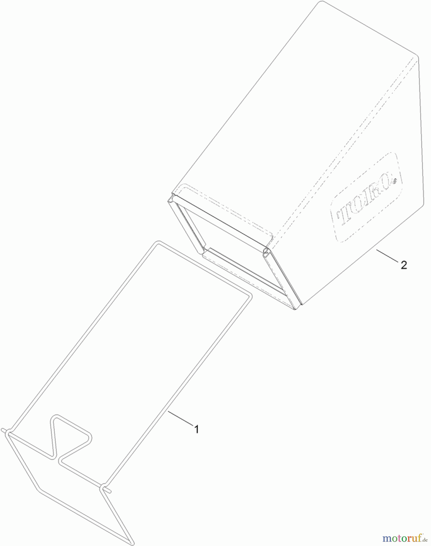  Toro Neu Mowers, Walk-Behind Seite 1 20383 - Toro Super Recycler Lawn Mower, 2012 (SN 312000001-312999999) BAG ASSEMBLY