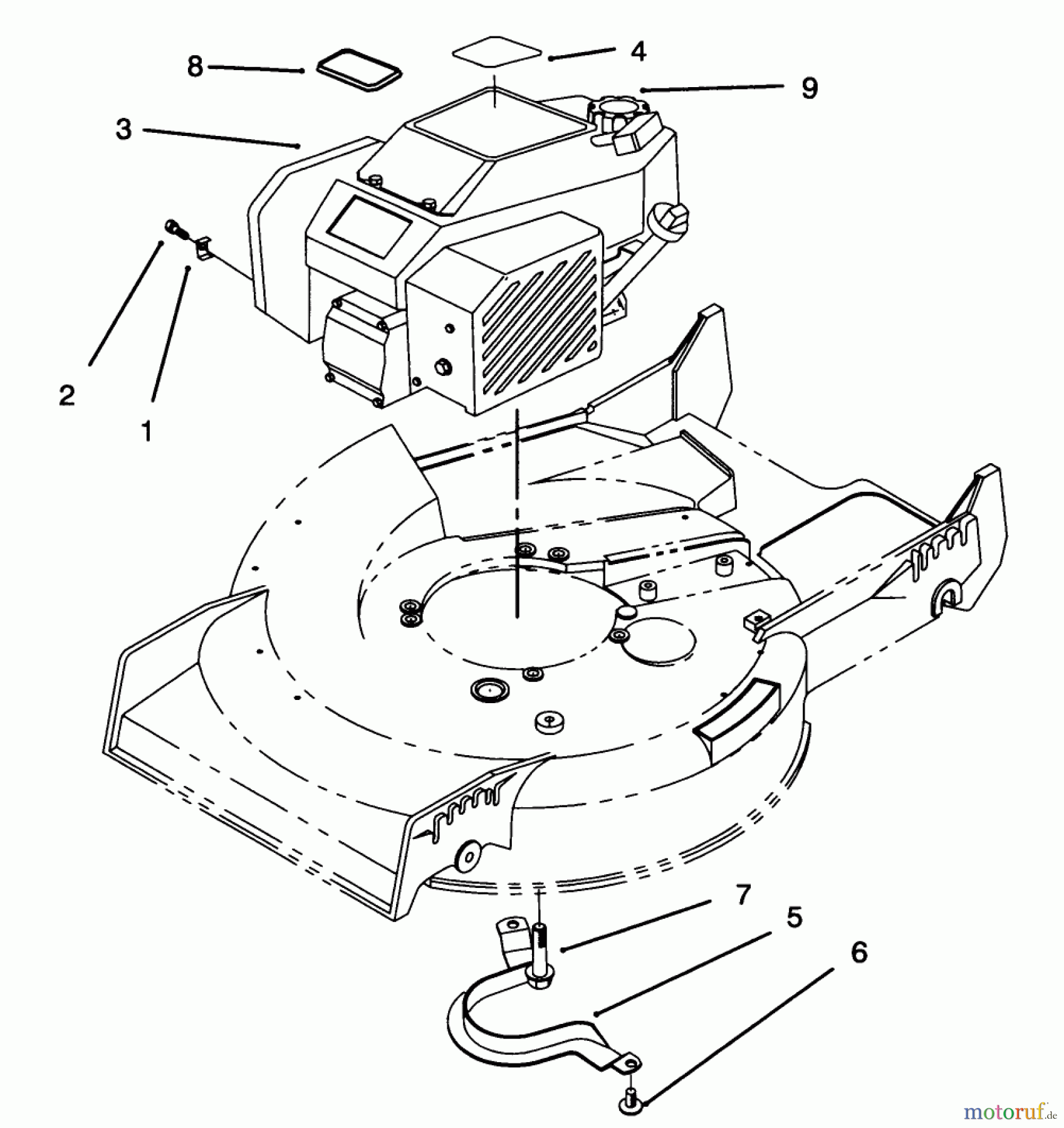  Toro Neu Mowers, Walk-Behind Seite 1 20439 - Toro Lawnmower, 1994 (49000001-49999999) ENGINE ASSEMBLY