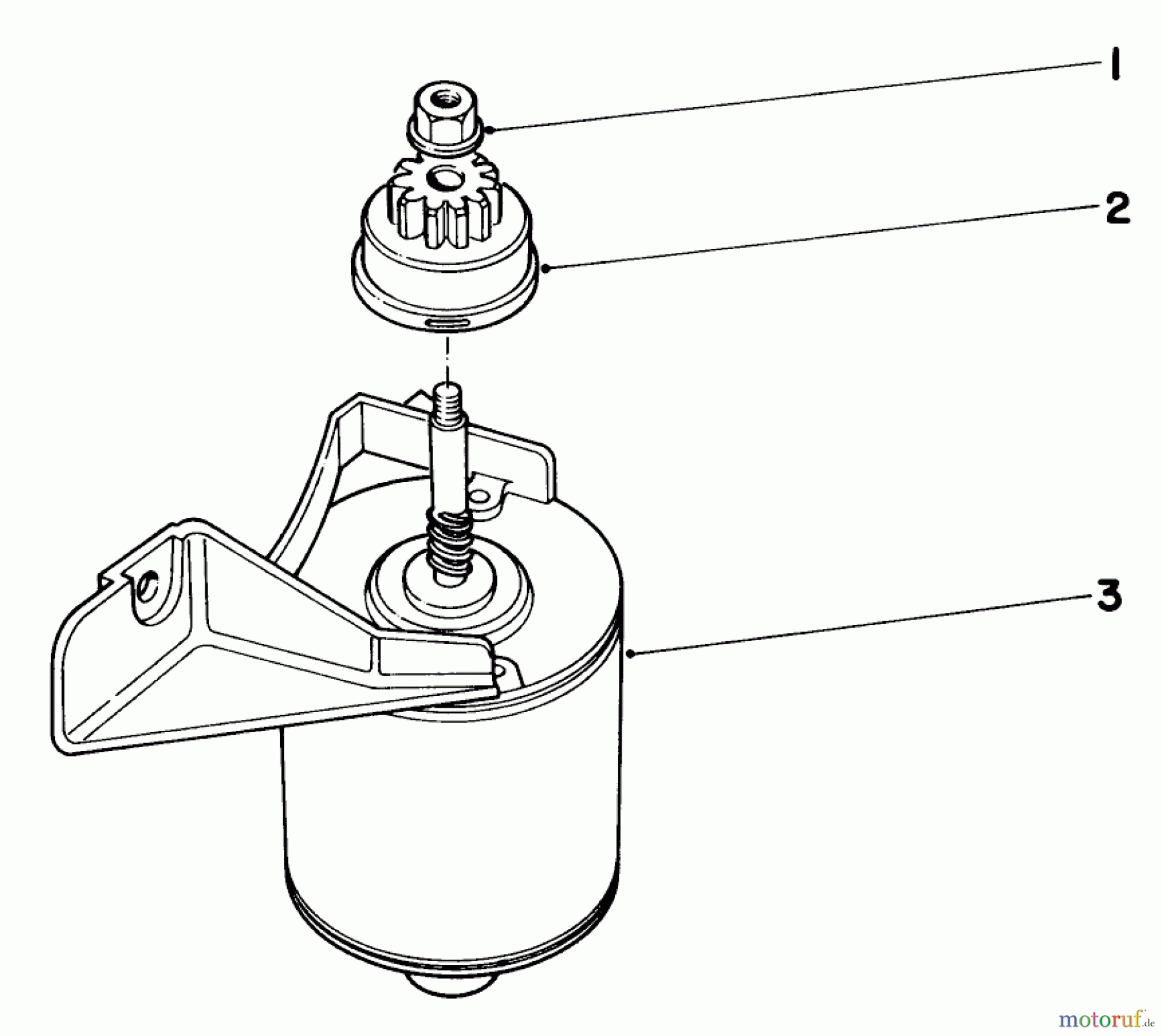  Toro Neu Mowers, Walk-Behind Seite 1 20550 - Toro Lawnmower, 1974 (4000001-4999999) STARTER MOTOR MODEL NO. 20660