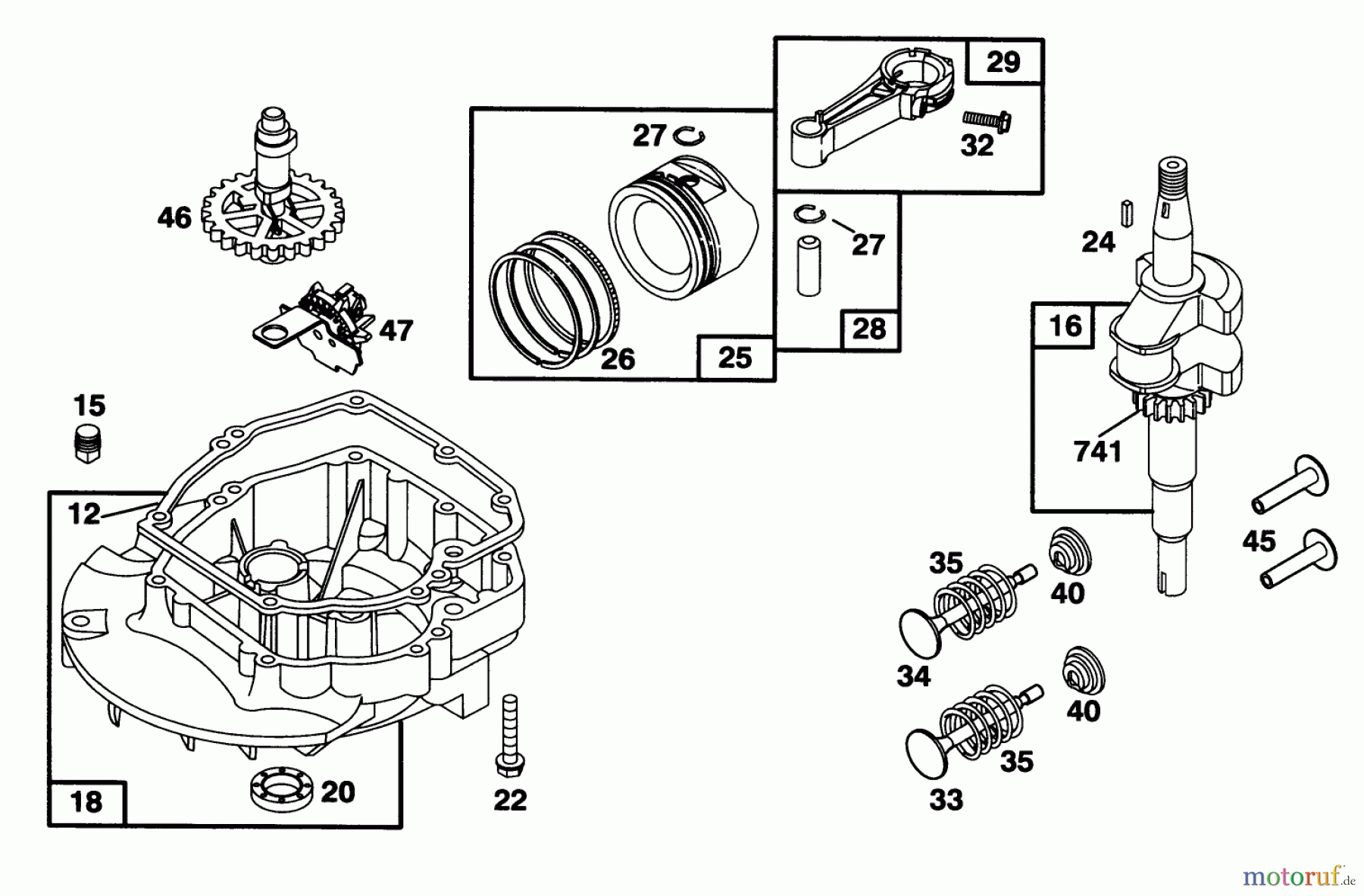  Toro Neu Mowers, Walk-Behind Seite 1 20453 - Toro Lawnmower, 1996 (6900001-6999999) ENGINE BRIGGS & STRATTON MODEL 127802-0640-01 #2