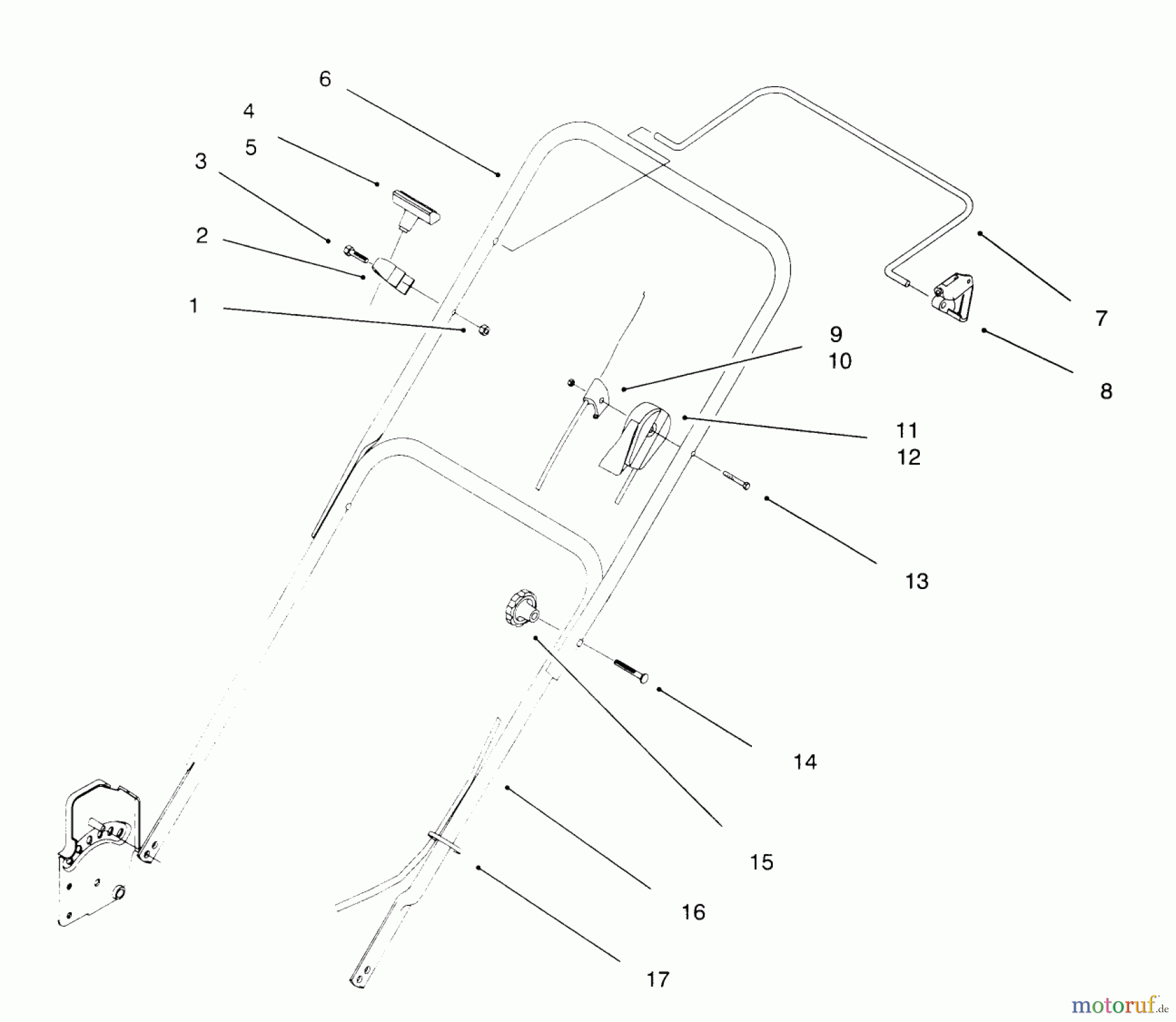  Toro Neu Mowers, Walk-Behind Seite 1 20441 - Toro Lawnmower, 1996 (6900001-6999999) HANDLE ASSEMBLY