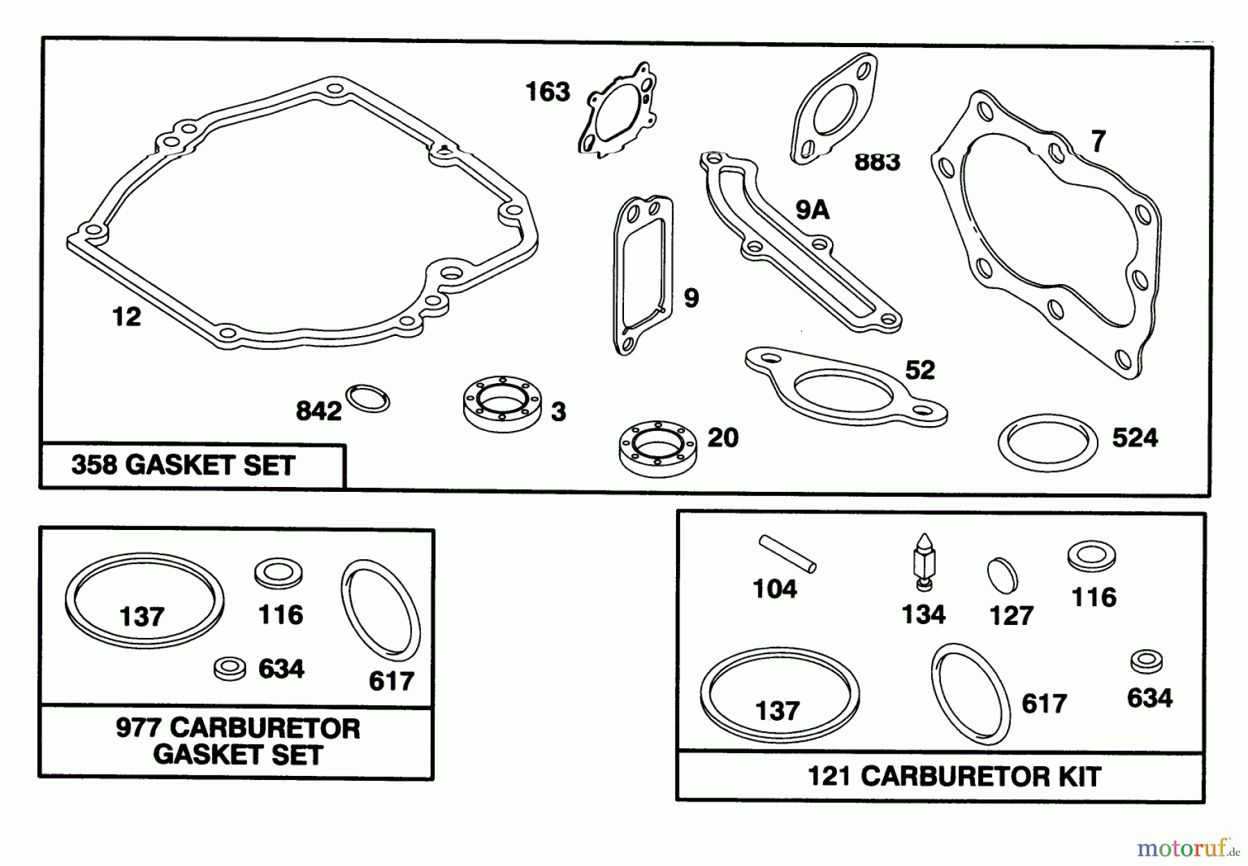  Toro Neu Mowers, Walk-Behind Seite 1 20462 - Toro Super Recycler Lawnmower, 1996 (6900001-6999999) ENGINE BRIGGS & STRATTON MODEL 128807-0658-01 #10