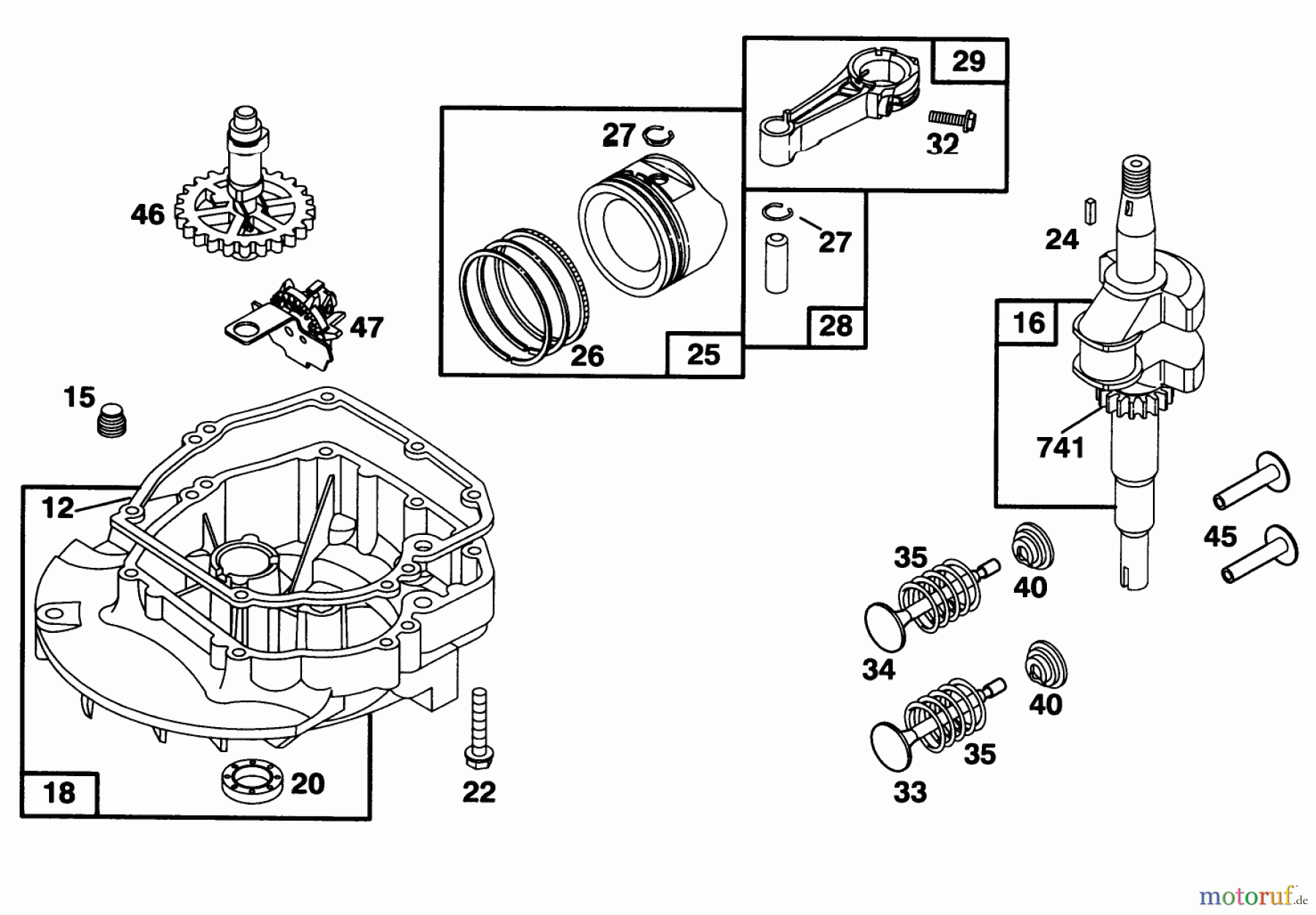  Toro Neu Mowers, Walk-Behind Seite 1 20462 - Toro Super Recycler Lawnmower, 1995 (5900001-5999999) ENGINE BRIGGS & STRATTON MODEL 128807-0658-01 #2