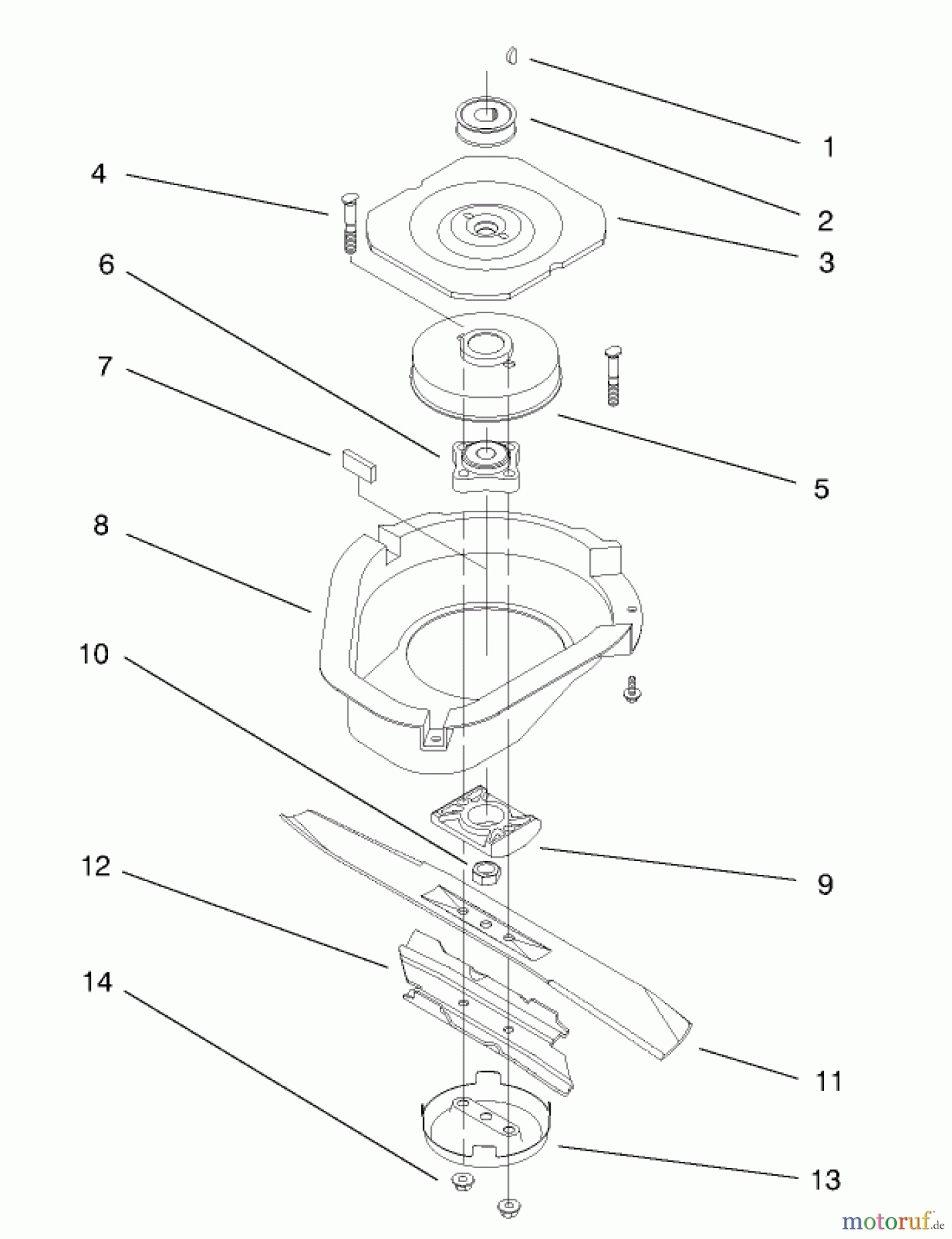  Toro Neu Mowers, Walk-Behind Seite 1 20465 - Toro Lawnmower, 1996 (6900001-6999999) BLADE BRAKE CLUTCH ASSEMBLY