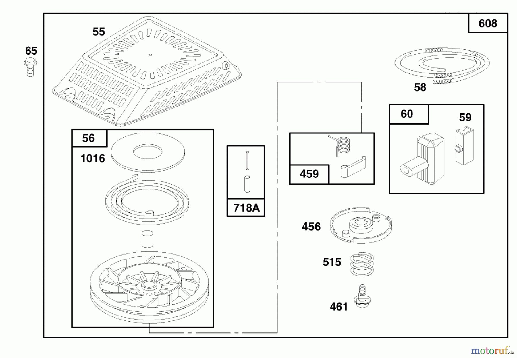  Toro Neu Mowers, Walk-Behind Seite 1 20466 - Toro Lawnmower, 1996 (6900001-6999999) ENGINE GTS 150 (MODEL NO. 20466 ONLY) #5