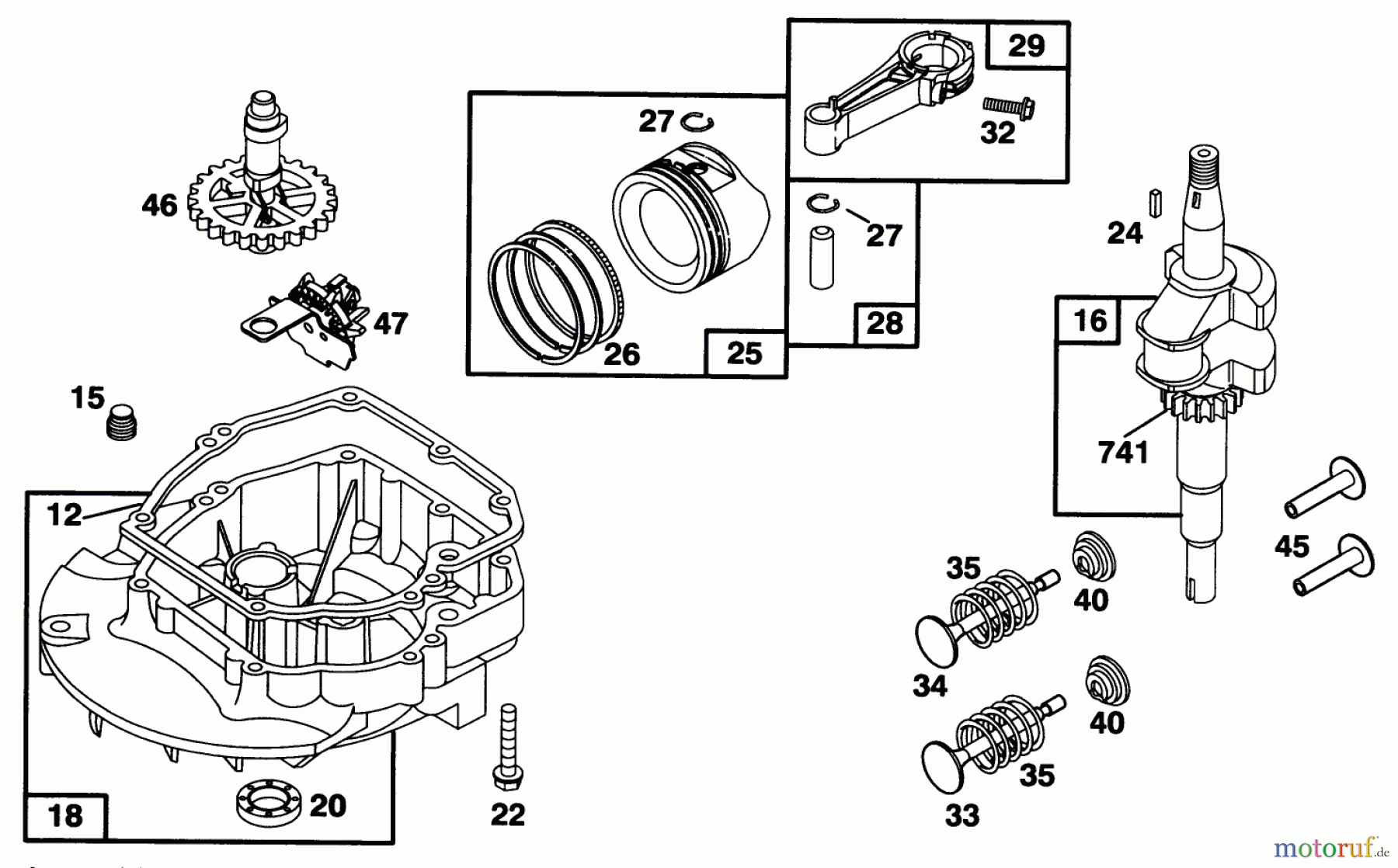  Toro Neu Mowers, Walk-Behind Seite 1 20473 - Toro Super Recycler Lawnmower, 1996 (6900001-6999999) ENGINE BRIGGS & STRATTON MODEL 128807-0658-01 #2