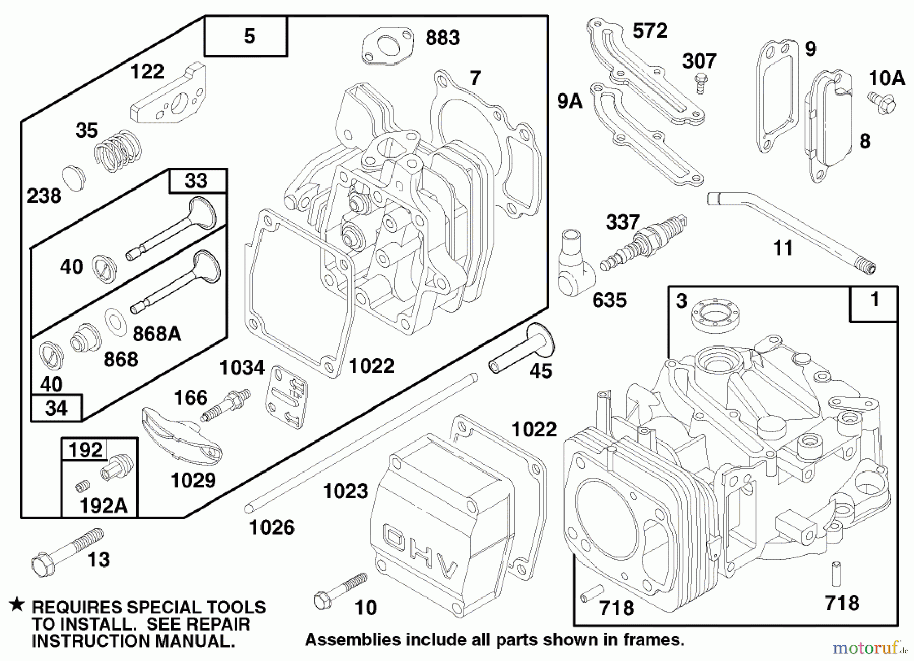  Toro Neu Mowers, Walk-Behind Seite 1 20482 - Toro Super Recycler Mower, 1997 (790000001-799999999) ENGINE GTS 150 (MODEL NO. 20483 ONLY) #1