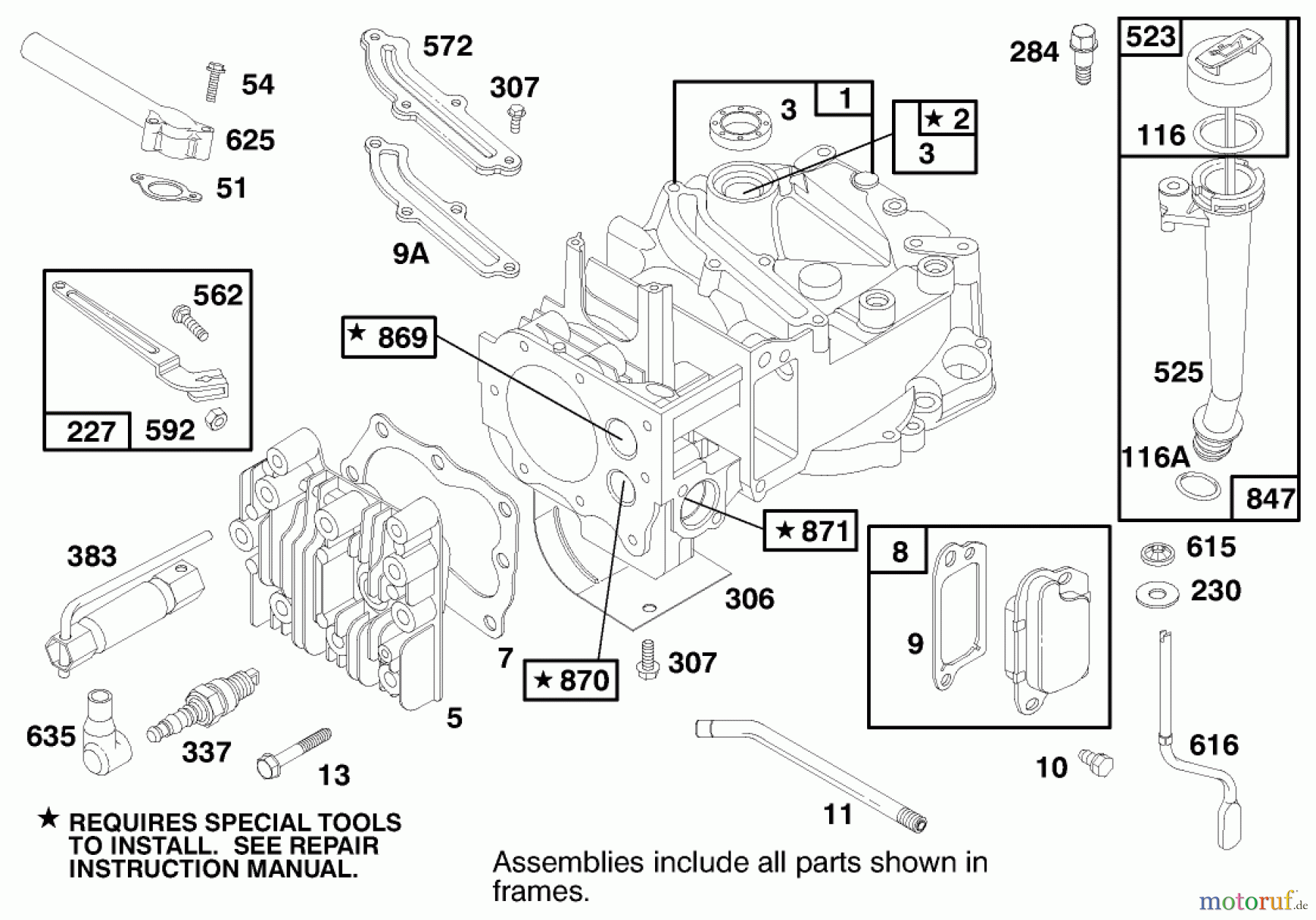  Toro Neu Mowers, Walk-Behind Seite 1 20489 (V-21S) - Toro Vacu-Power Mower, V-21S, 1998 (8900001-8999999) ENGINE BRIGGS & STRATTON MODEL 12H802-1758-E1 #1