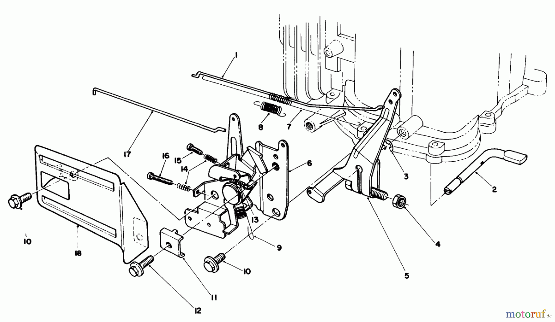  Toro Neu Mowers, Walk-Behind Seite 1 20526 - Toro Lawnmower, 1986 (6000001-6999999) GOVERNOR ASSEMBLY