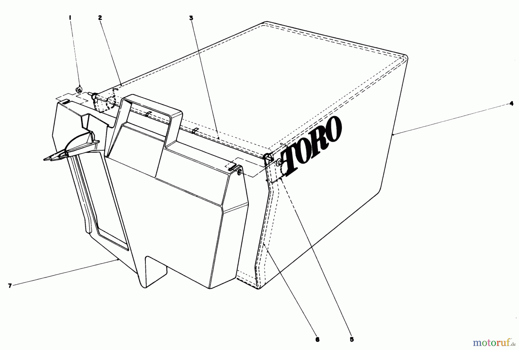  Toro Neu Mowers, Walk-Behind Seite 1 20526 - Toro Lawnmower, 1986 (6000001-6999999) GRASS BAG ASSEMBLY NO. 11-0159