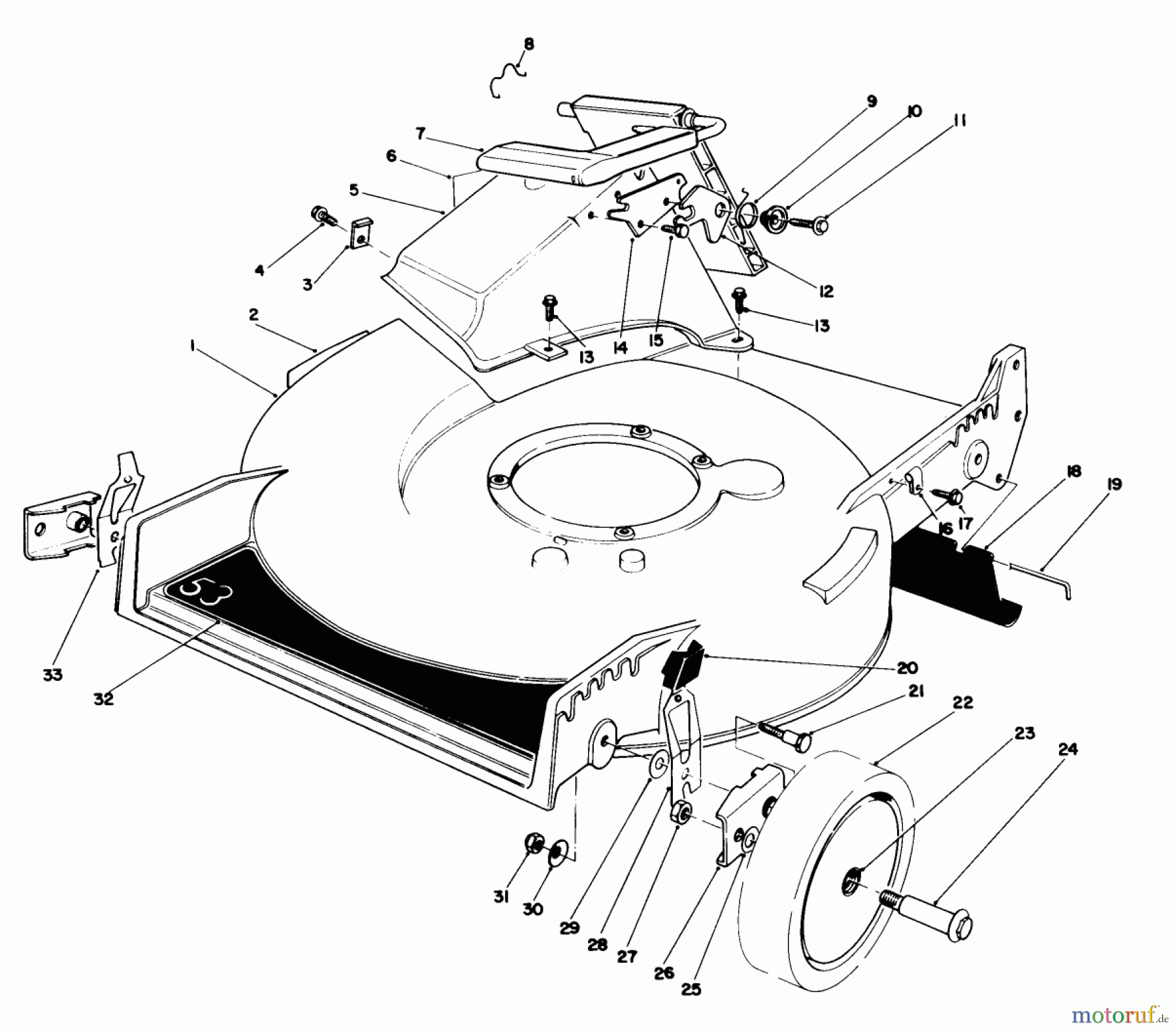  Toro Neu Mowers, Walk-Behind Seite 1 20526C - Toro Lawnmower, 1987 (7000001-7999999) HOUSING ASSEMBLY