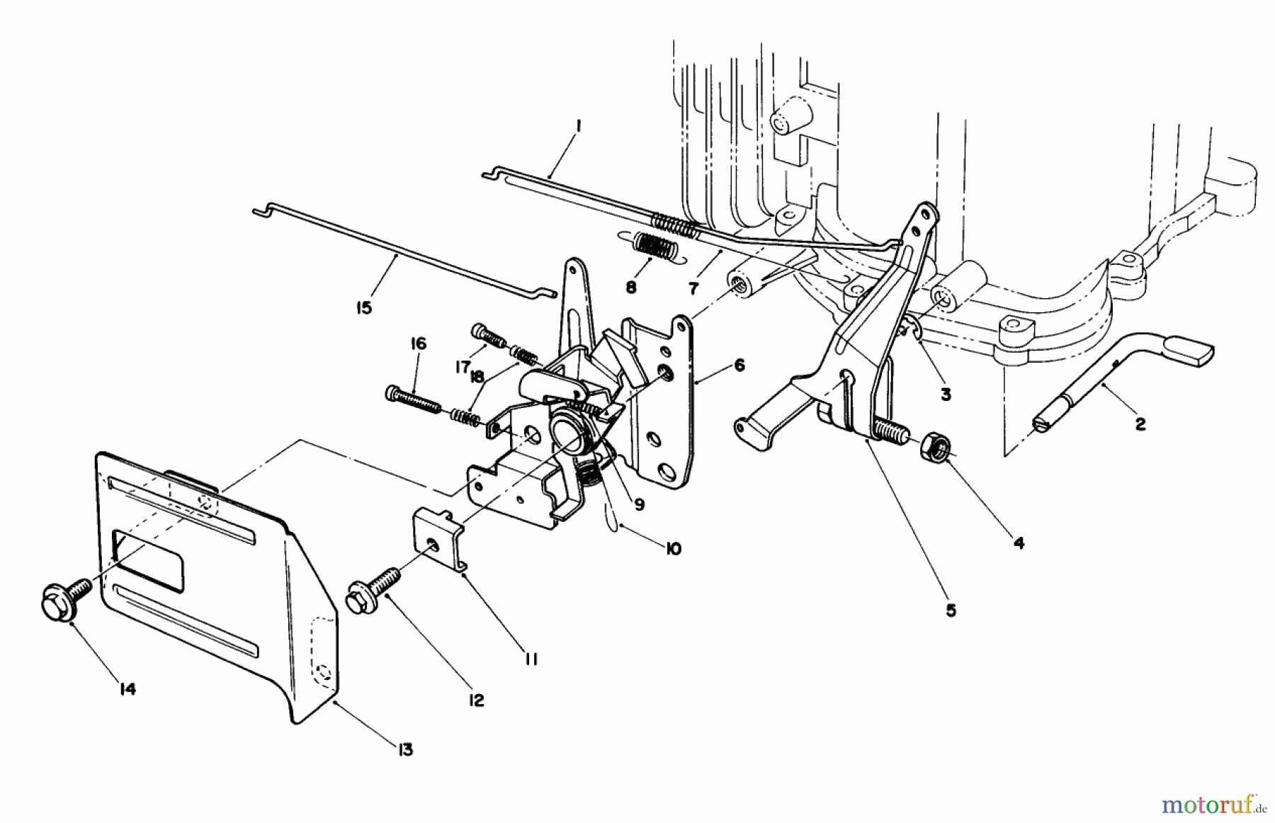  Toro Neu Mowers, Walk-Behind Seite 1 20526C - Toro Lawnmower, 1989 (9000001-9999999) GOVERNOR ASSEMBLY (MODEL NO. VMG6)