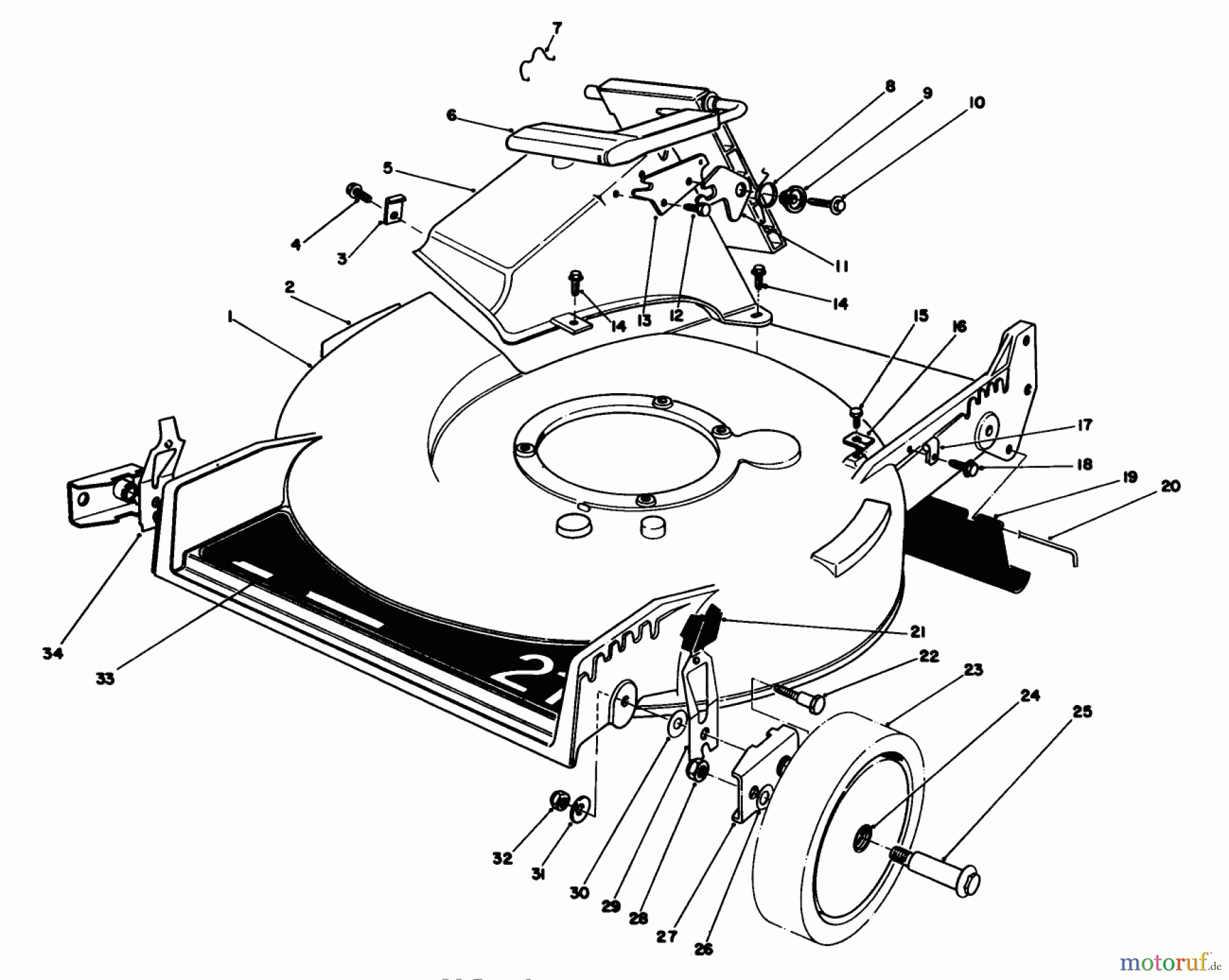  Toro Neu Mowers, Walk-Behind Seite 1 20531 - Toro Lawnmower, 1988 (8000001-8999999) HOUSING ASSEMBLY