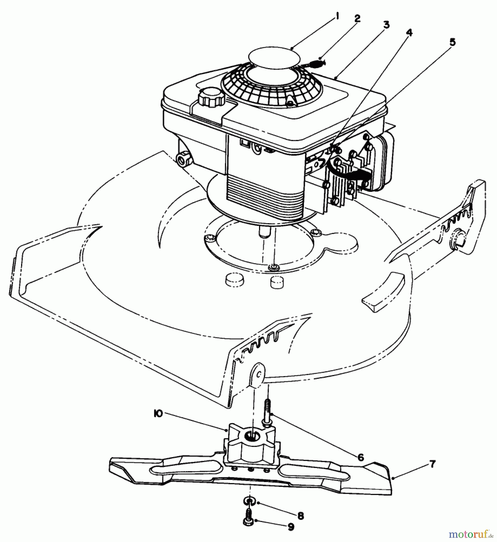  Toro Neu Mowers, Walk-Behind Seite 1 20563 - Toro Lawnmower, 1990 (0000001-0999999) ENGINE ASSEMBLY