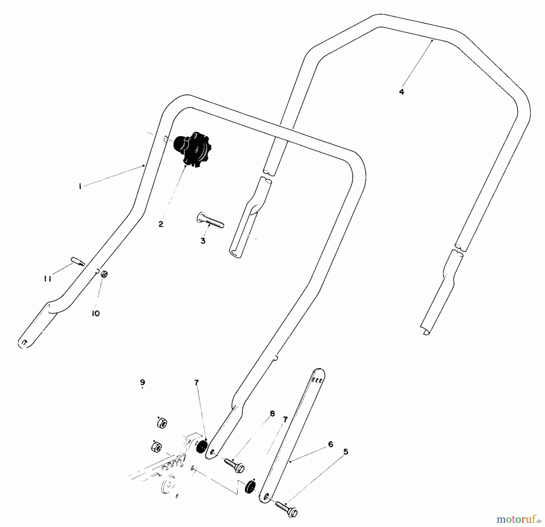  Toro Neu Mowers, Walk-Behind Seite 1 20570 - Toro Lawnmower, 1984 (4000001-4999999) HANDLE ASSEMBLY