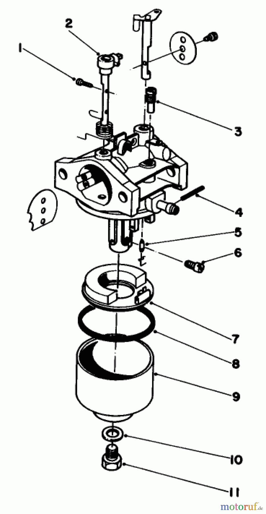  Toro Neu Mowers, Walk-Behind Seite 1 20581 - Toro Lawnmower, 1983 (3000001-3999999) CARBURETOR ASSEMBLY